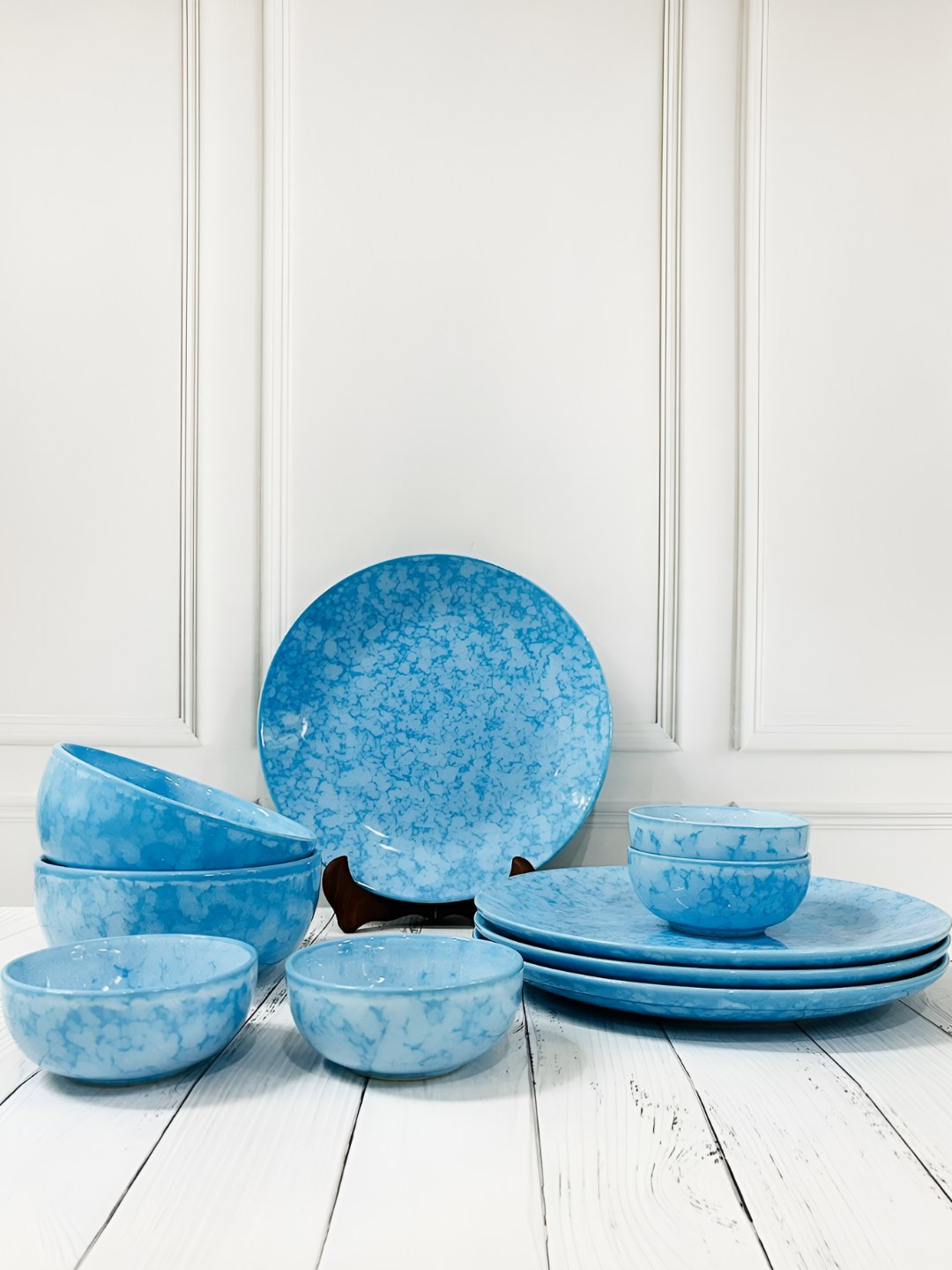 

The Artisan Emporium Blue 10 Pieces Printed Ceramic Dinner Set