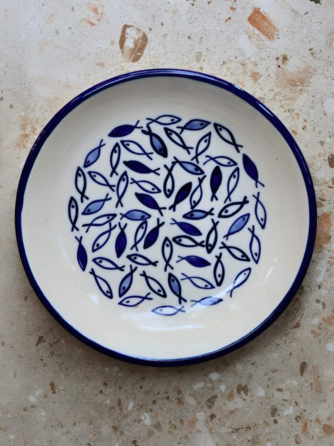 

WEAVING HOMES Blue & White Printed Ceramic Plates