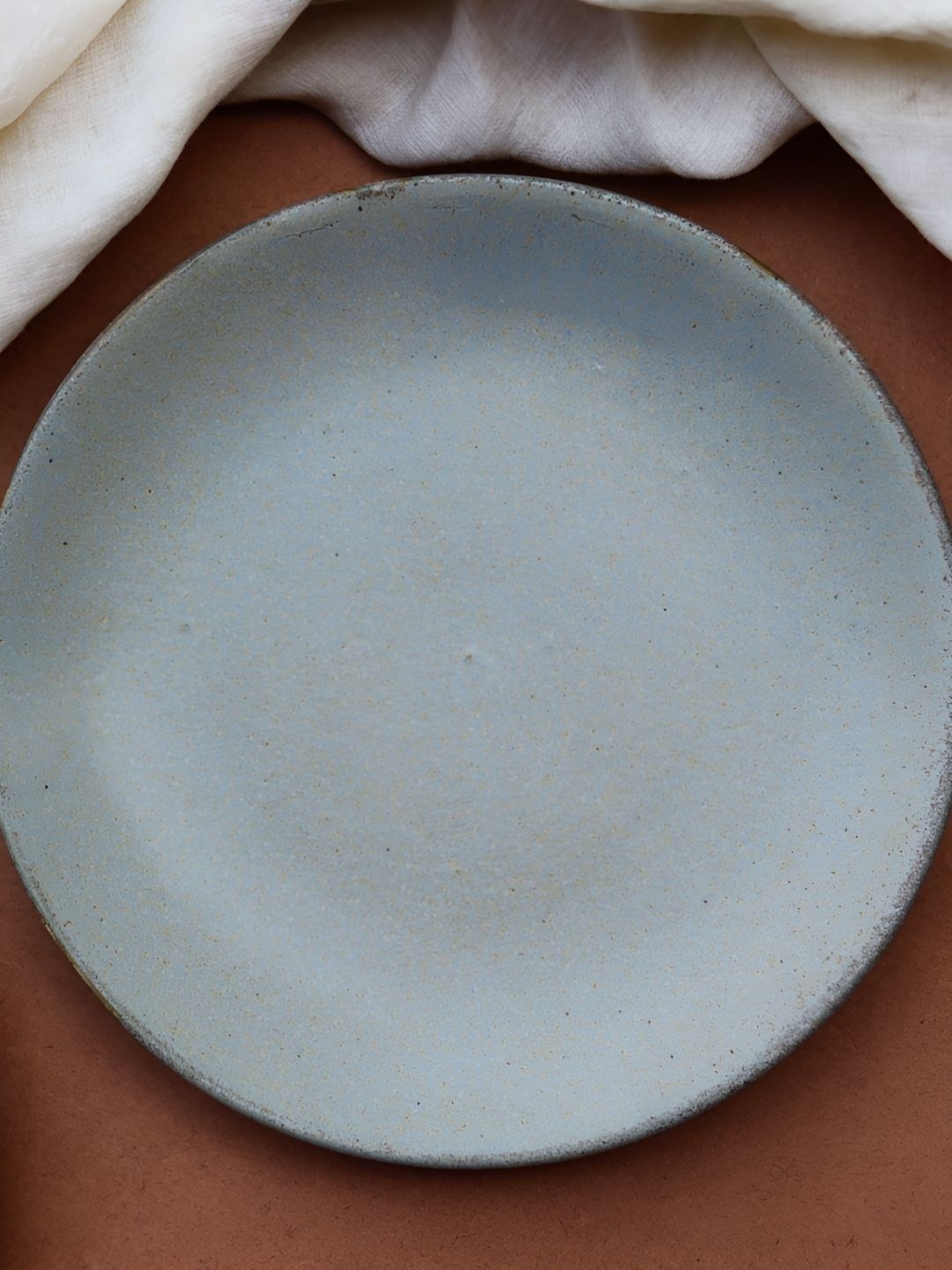 

WEAVING HOMES Blue Ceramic Dinner Serving Plate