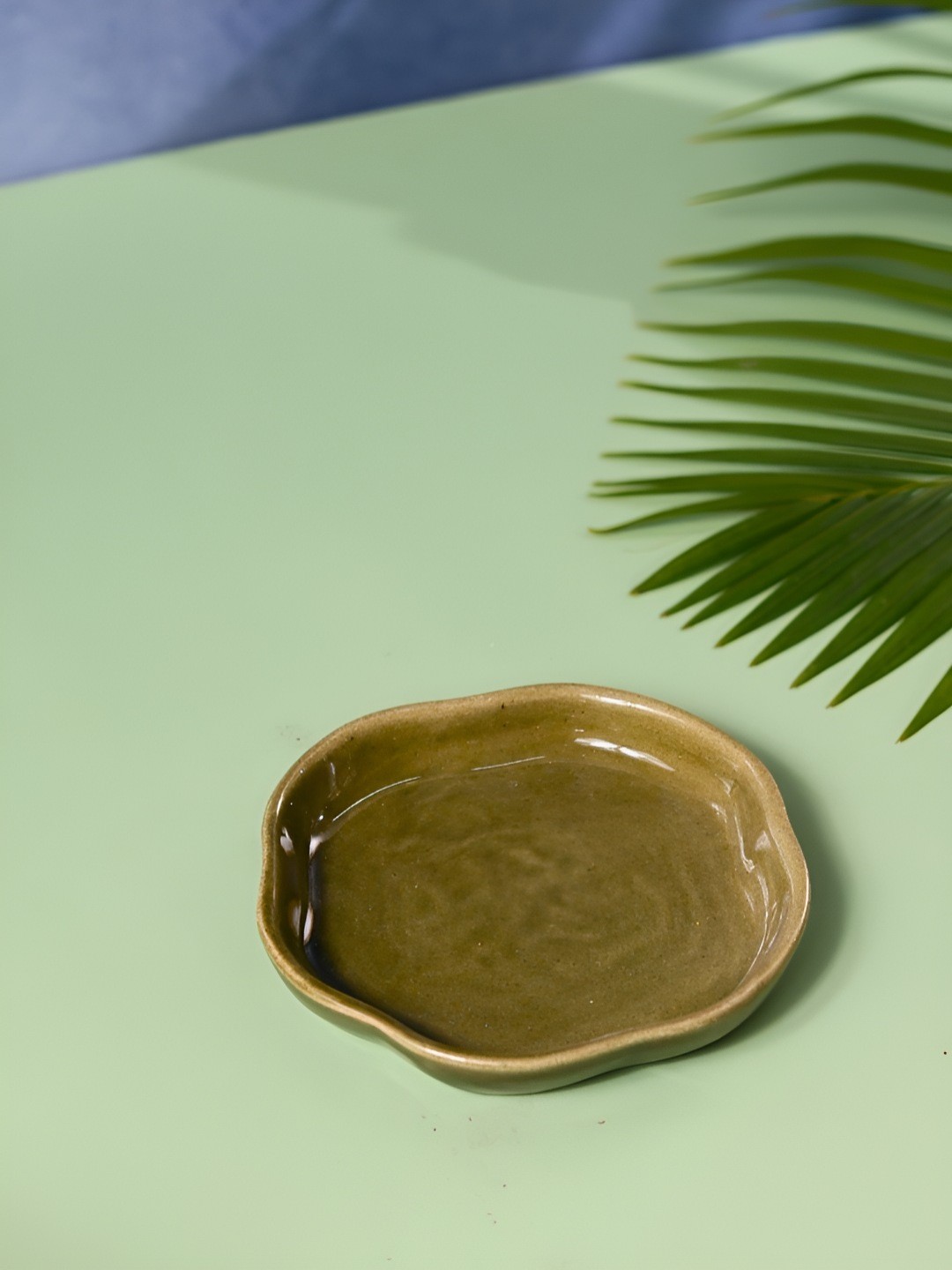 

WEAVING HOMES Green Dishwasher and Microwave Safe Ceramic Dessert Plates