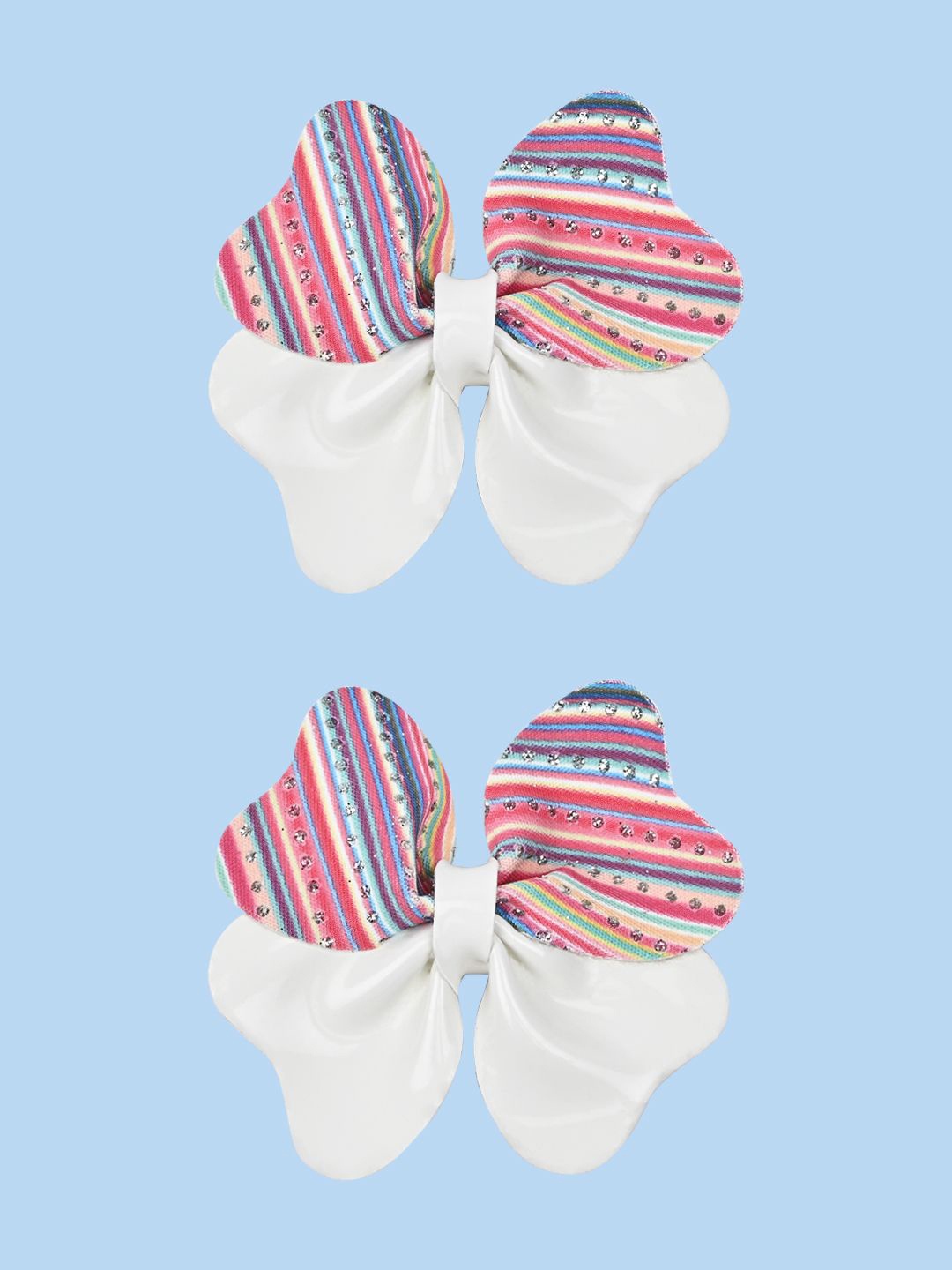 

Aye Candy Girls Set of 2 Embellished Alligator Hair Clip, White