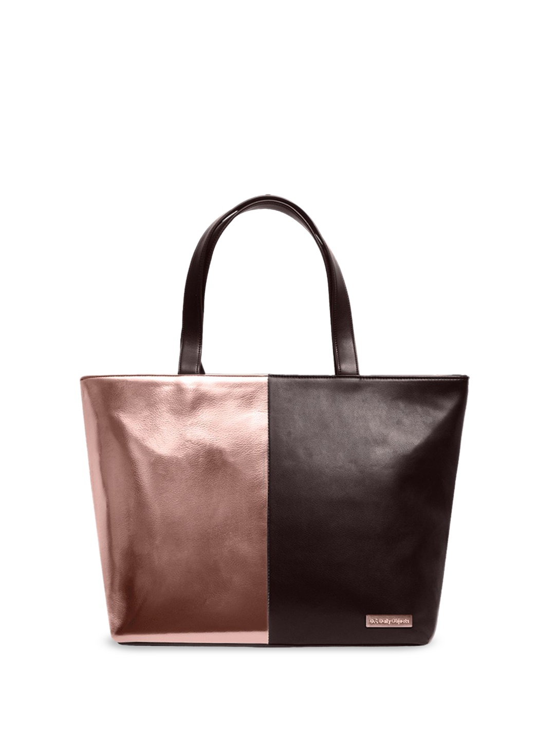 

DailyObjects Colourblocked PU Oversized Structured Shoulder Bag with Tasselled, Taupe