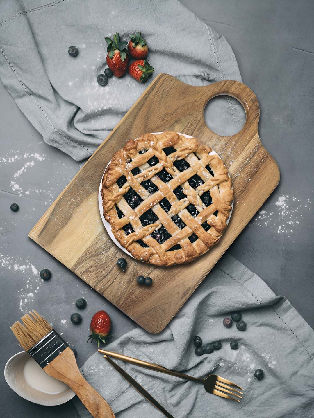 

Metalsmith Brown Wooden Non-Slip Chopping Board