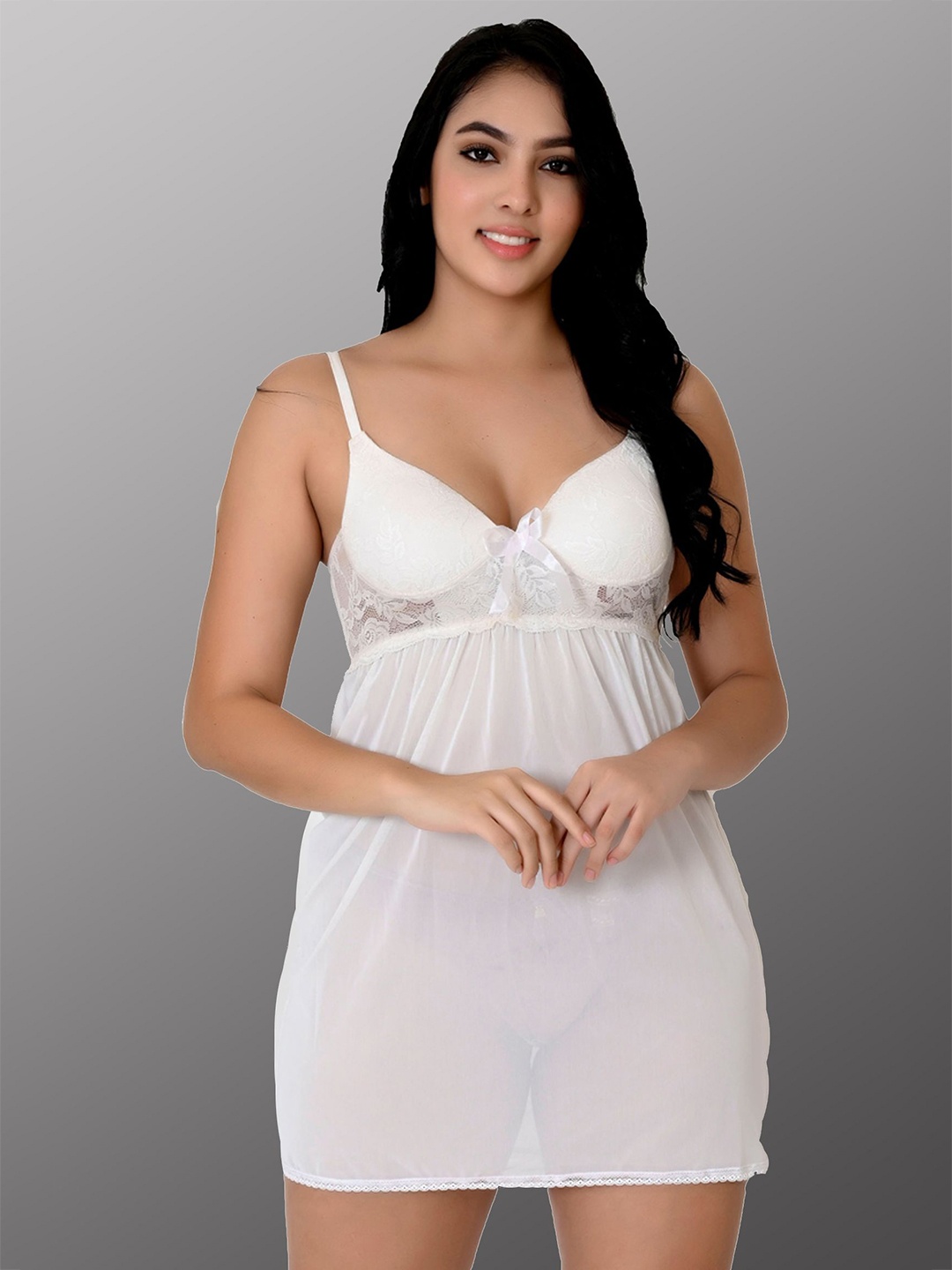 

Fihana Net Baby Doll, White