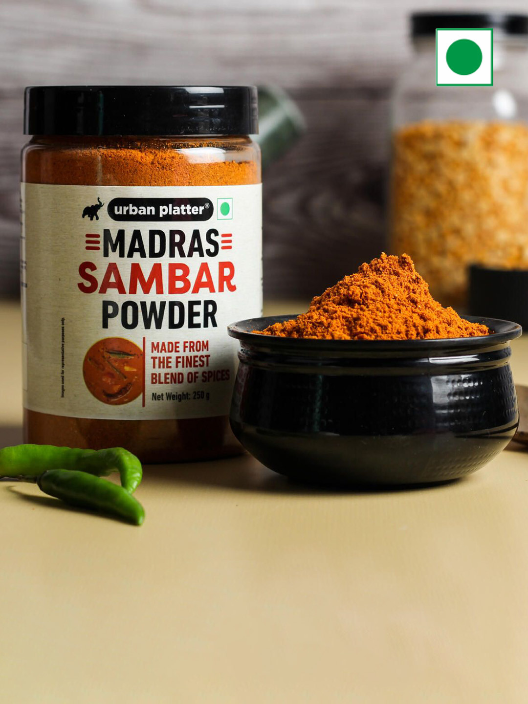 

URBAN PLATTER Madras Sambar Powder-250g, Brown