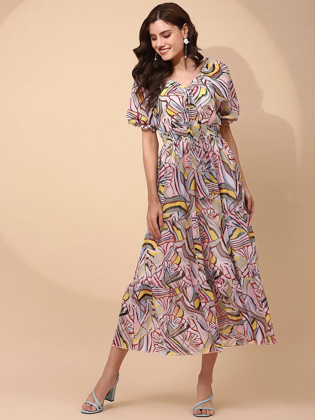 

Global Republic Printed Fit & Flare Midi Dress, Multi