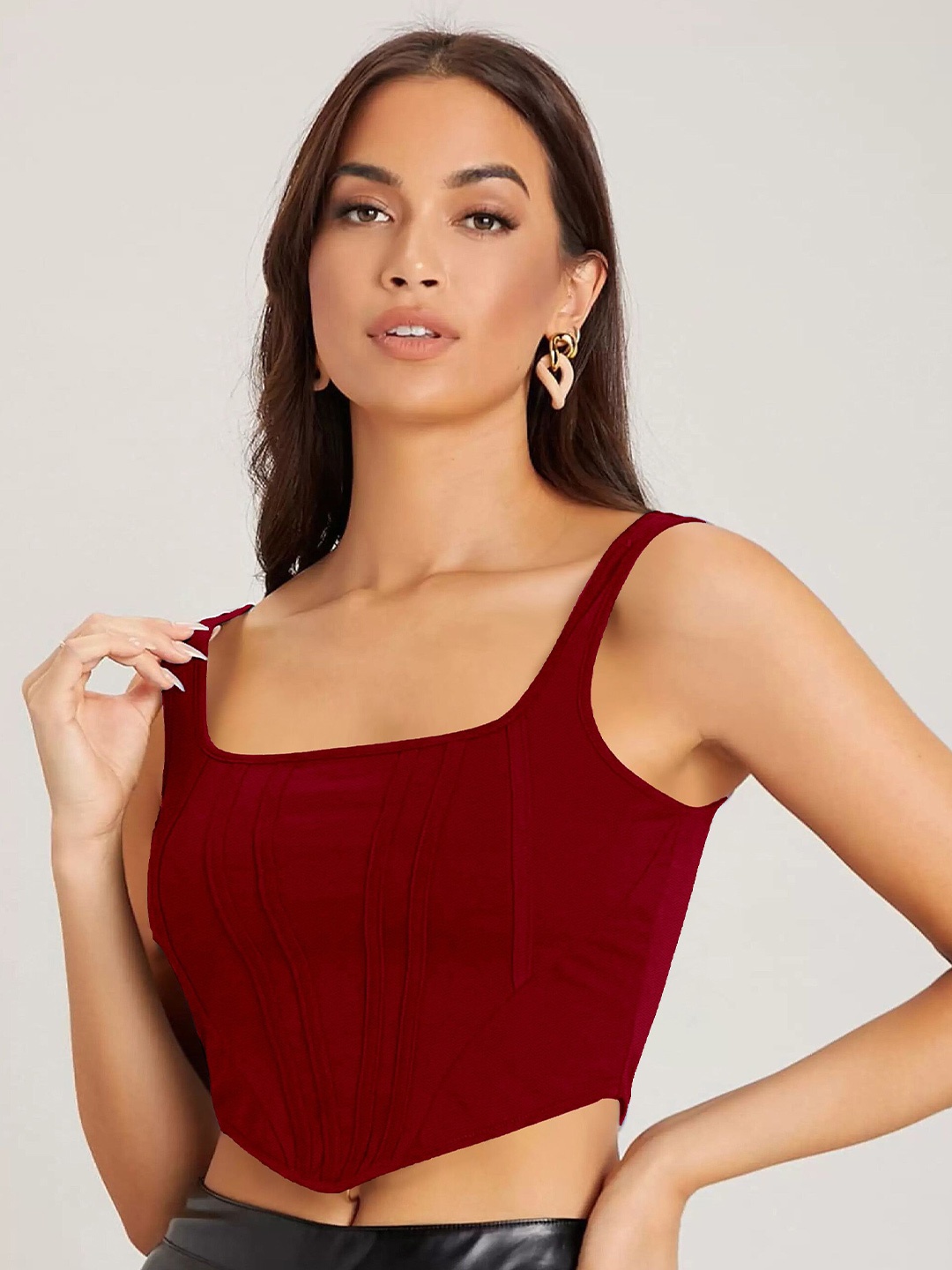 

Alekya Crop Top, Maroon