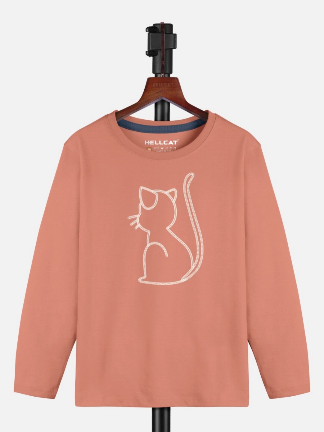 

HELLCAT Girls Graphic Printed Round Neck T-shirt, Pink