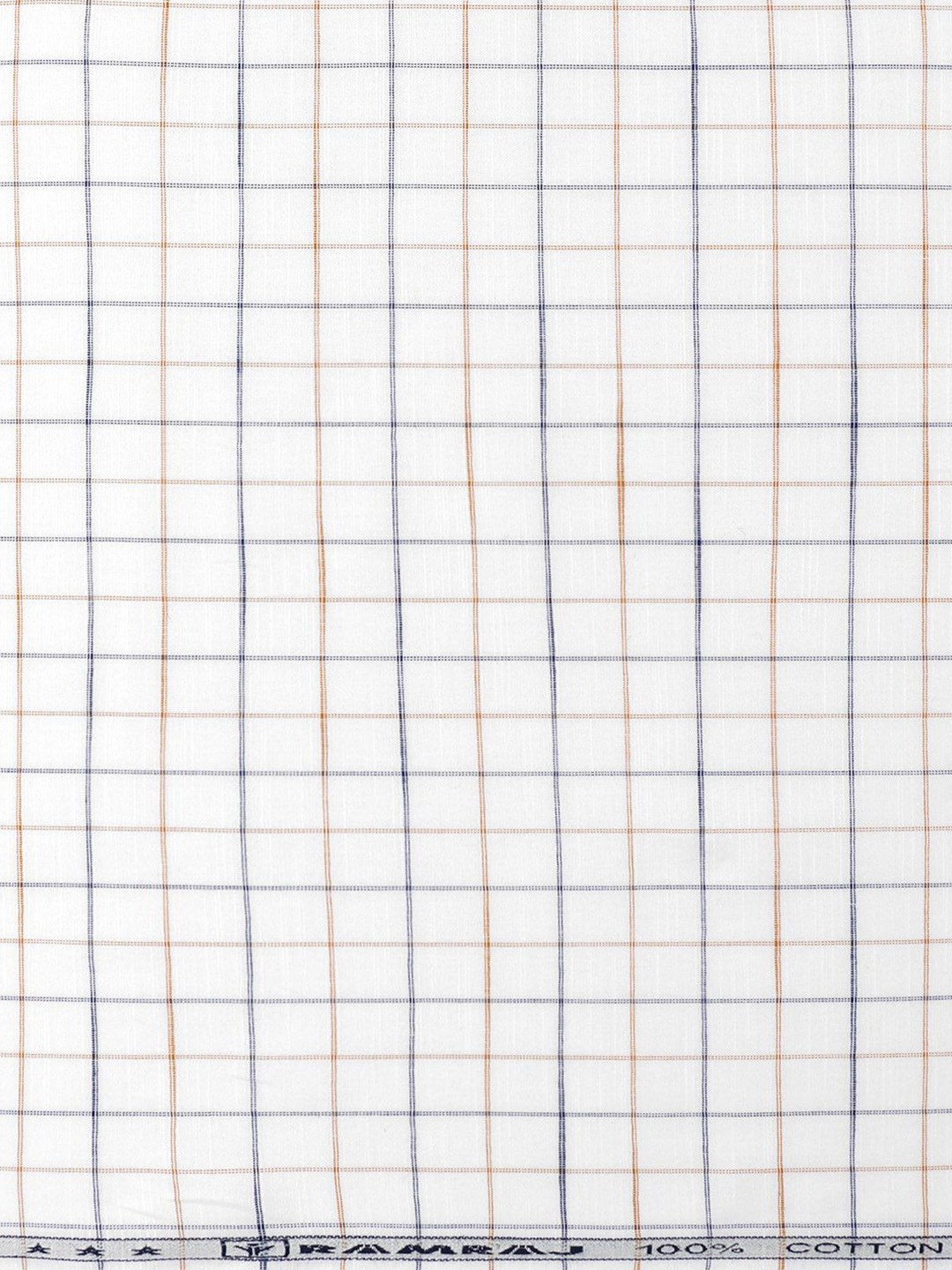 

Ramraj Men Checked Cotton Shirt Clothing Fabric, White