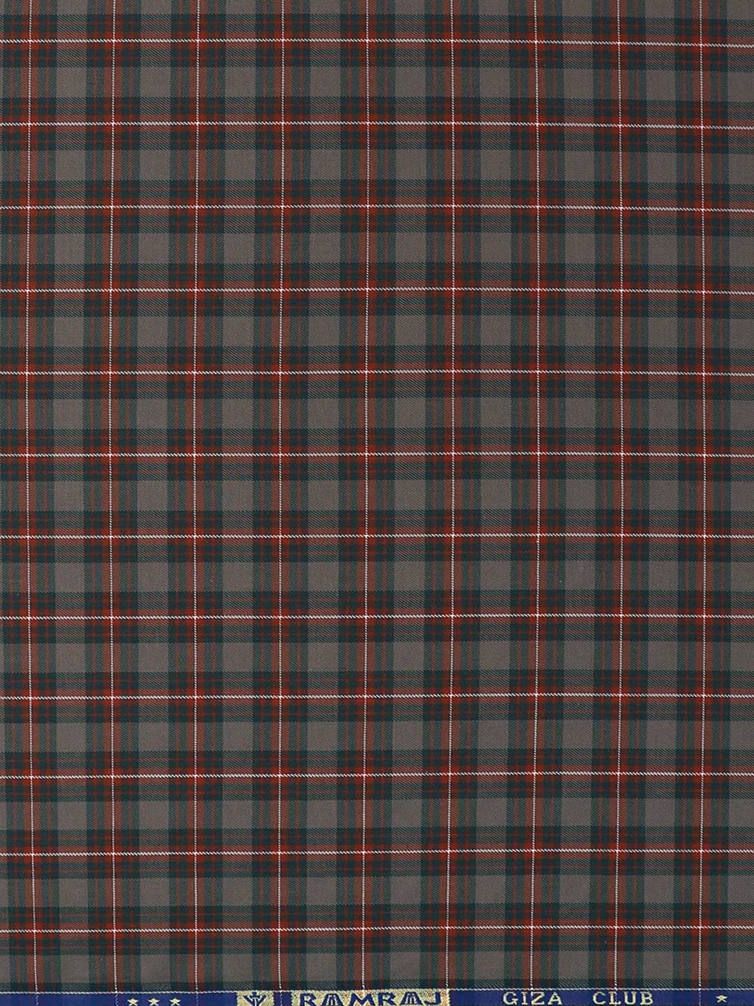 

Ramraj Men Checked Cotton Shirt Clothing Fabric, Brown