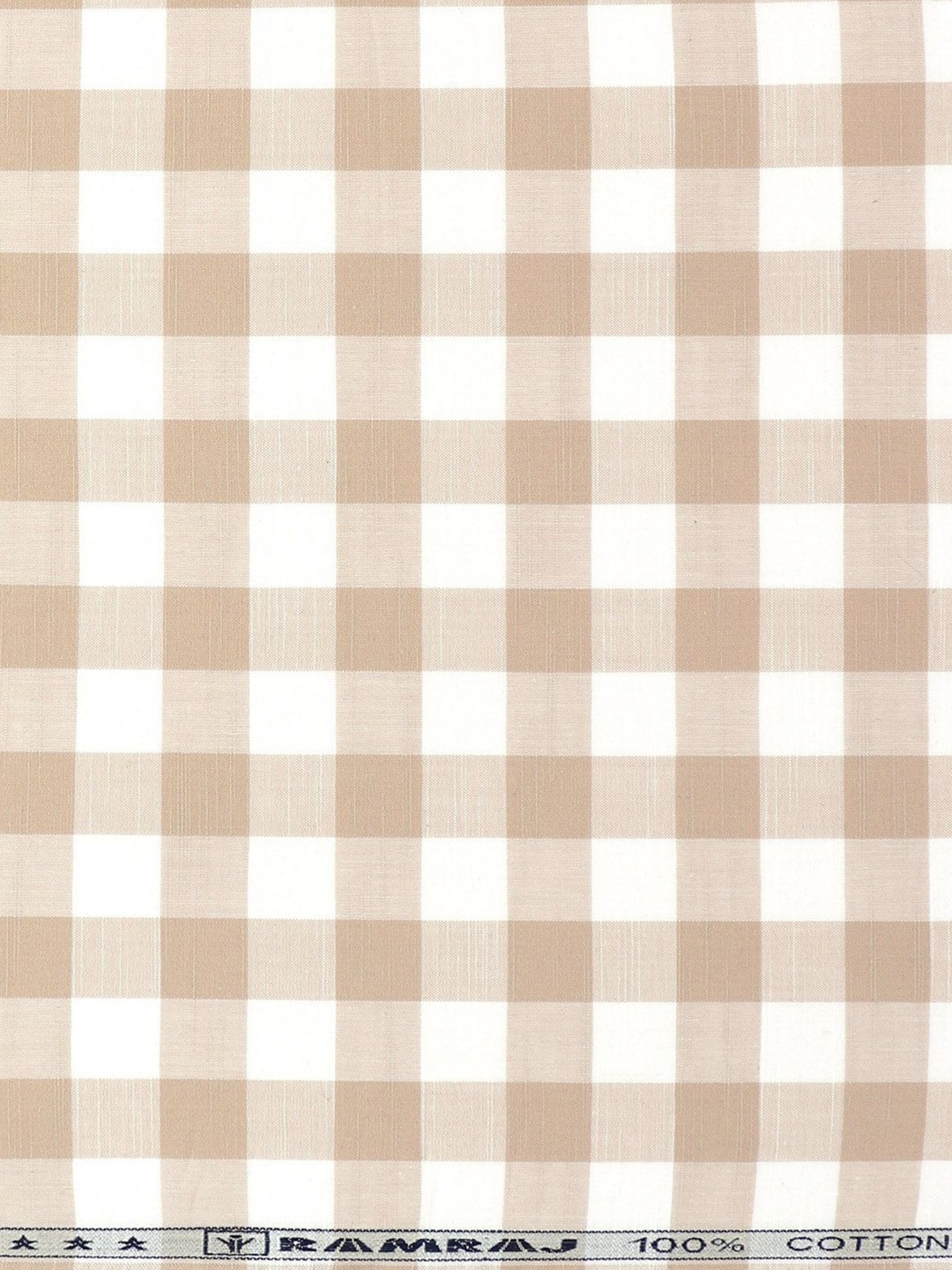 

Ramraj Men Checked Cotton Shirt Clothing Fabric, Brown