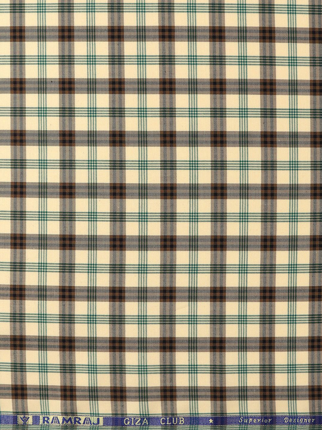 

Ramraj Men Checked Cotton Shirt Clothing Fabric, Yellow