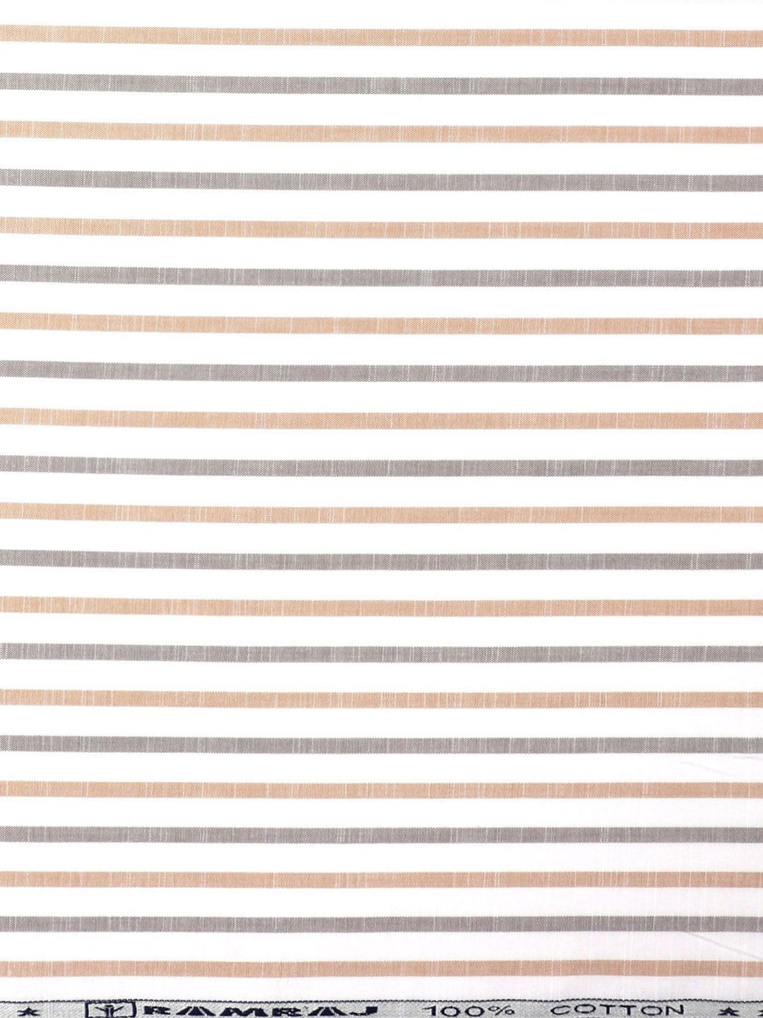 

Ramraj Men Striped Cotton Shirt Clothing Fabric, White