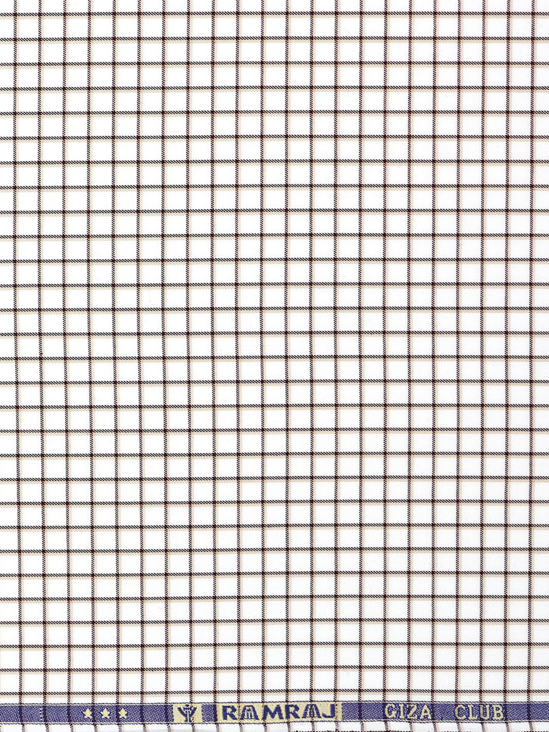 

Ramraj Men Checked Cotton Shirt Clothing Fabric, White