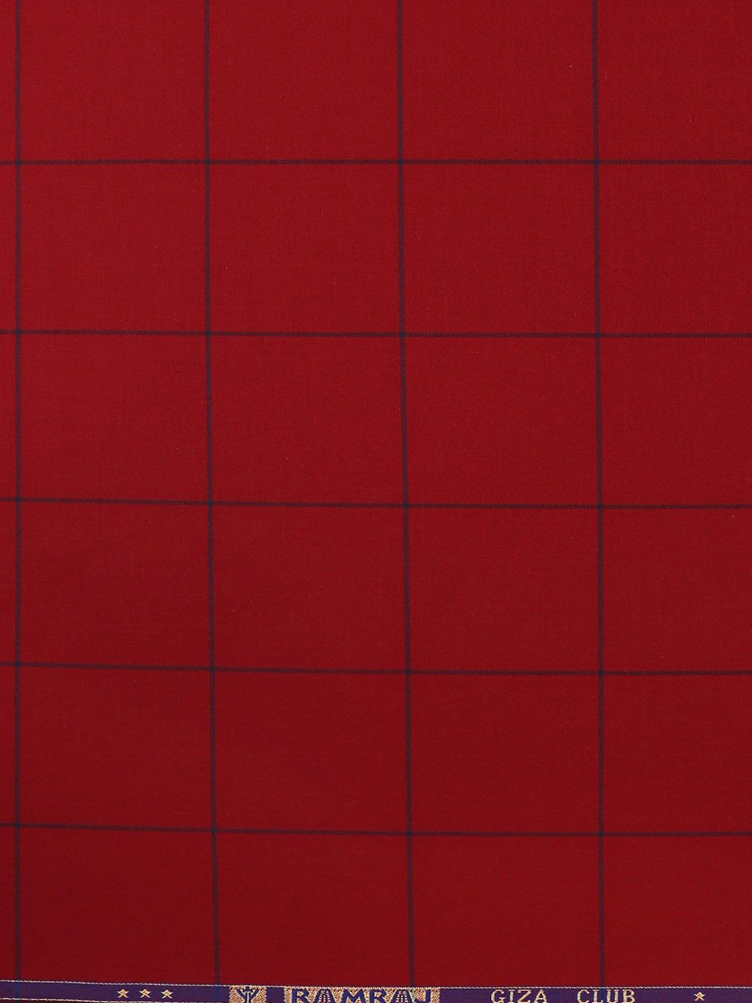 

Ramraj Men Checked Cotton Shirt Clothing Fabric, Red