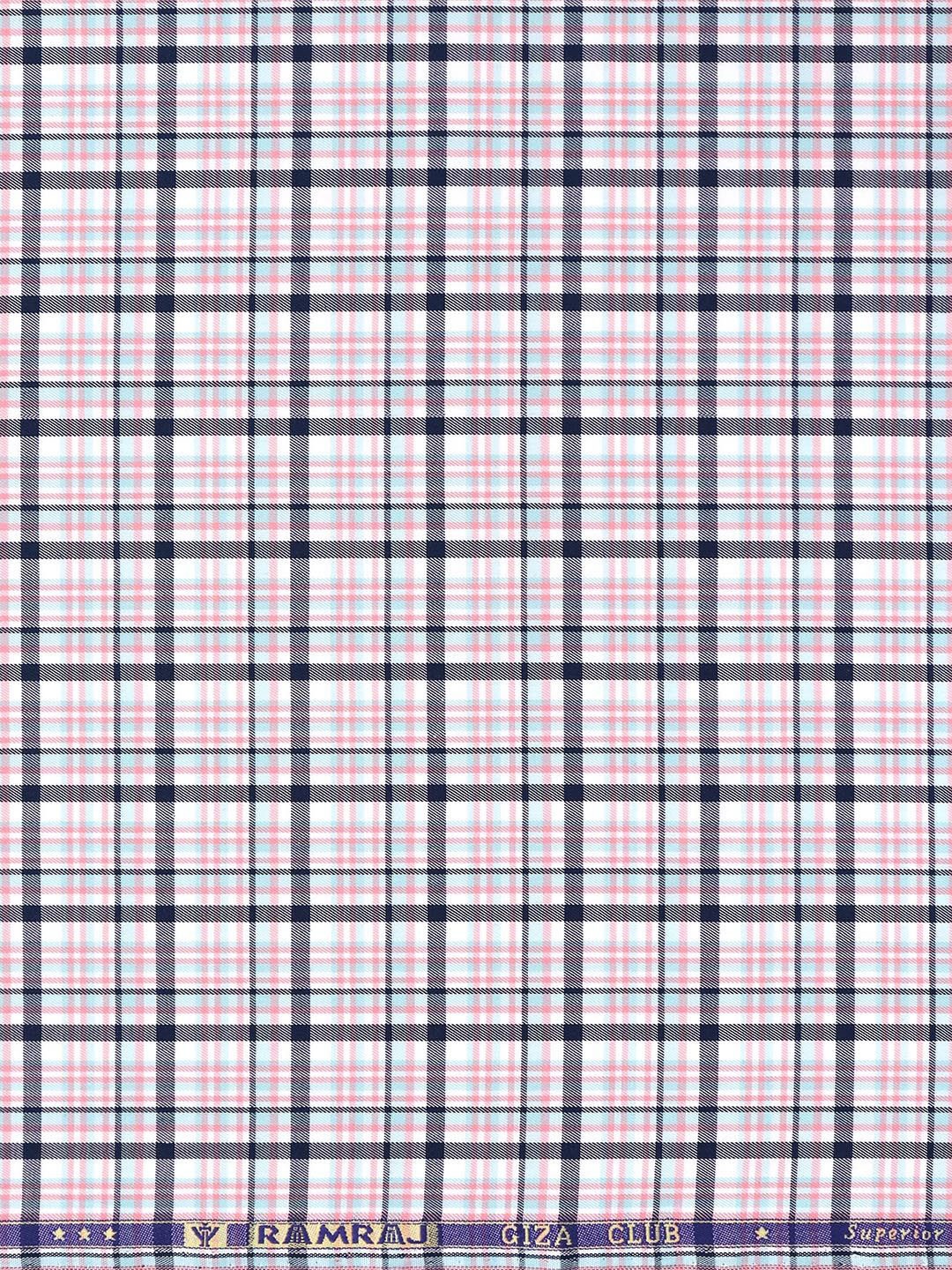 

Ramraj Men Checked Cotton Shirt Clothing Fabric, Grey