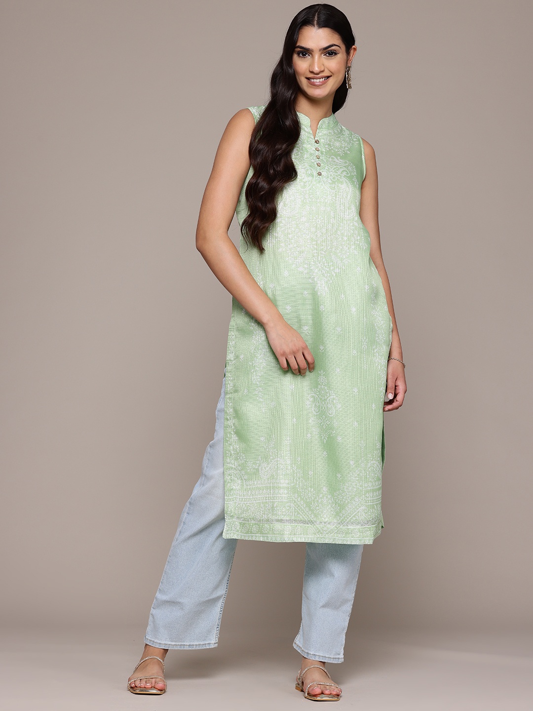 

aarke Ritu Kumar Paisley Printed Kurta, Green