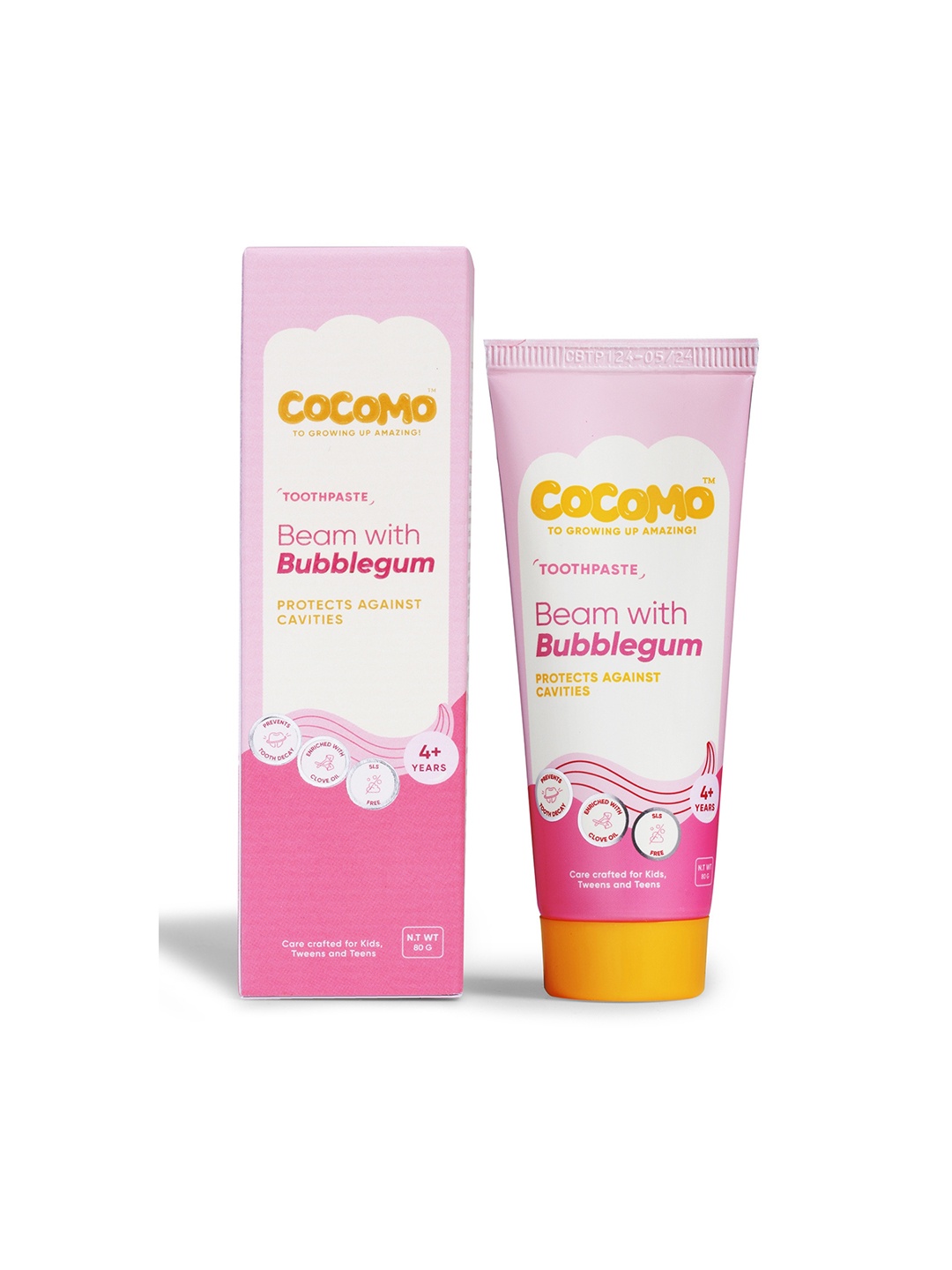 

COCOMO Beam With Bubblegum Toothpaste For Kids - 80g, Pink