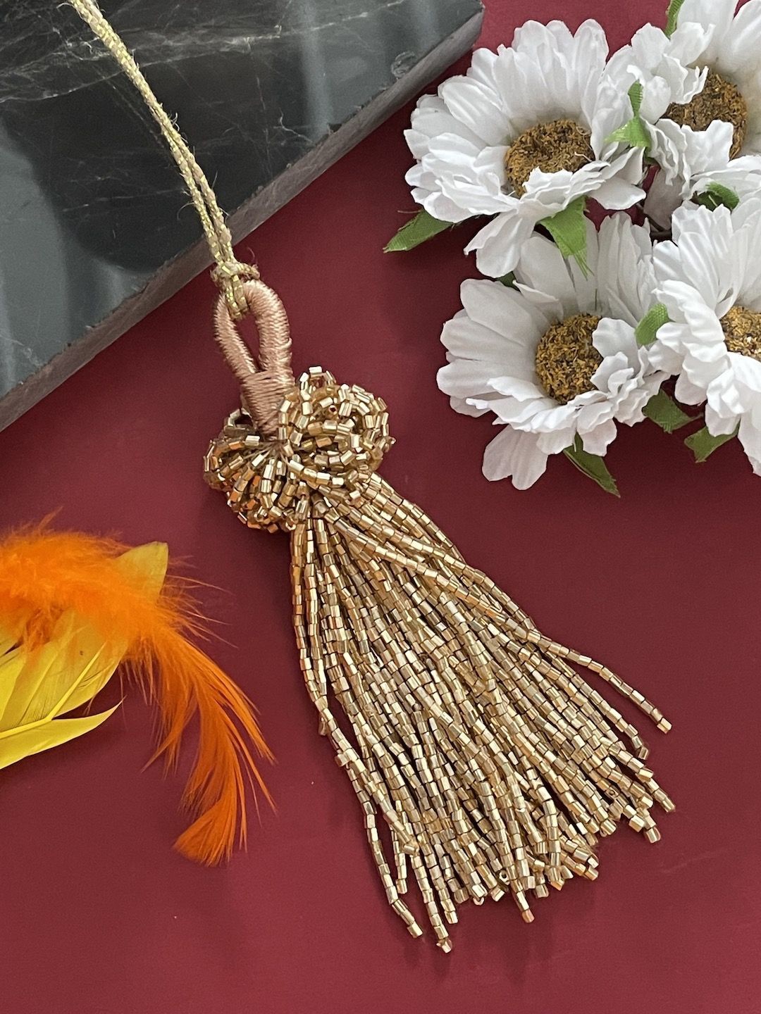 

Digital Dress Room Tassel Big Latkan Lumba Rakhi, Gold