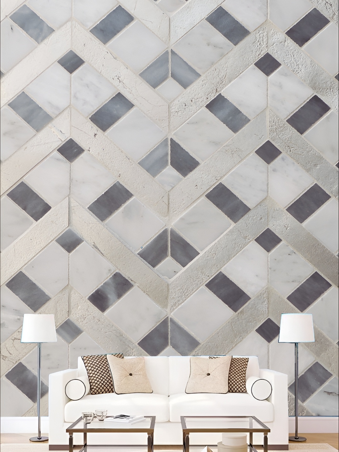 

Aura Grey & Black 3D Printed Self Adhesive Wall Sticker