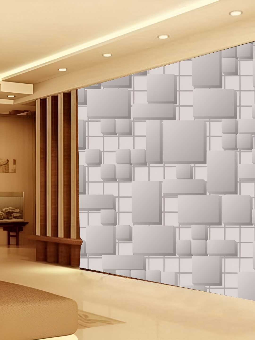 

Aura White & Grey 3D Printed Self Adhesive Wall Sticker