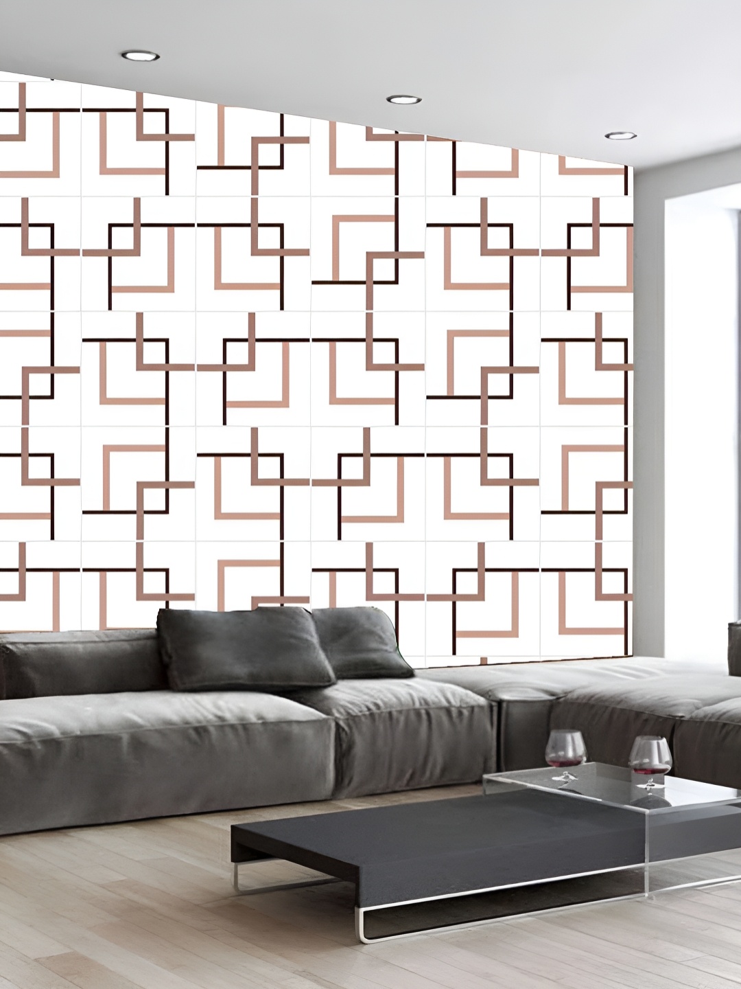 

Aura White & Brown 3D Printed Self Adhesive Wall Sticker