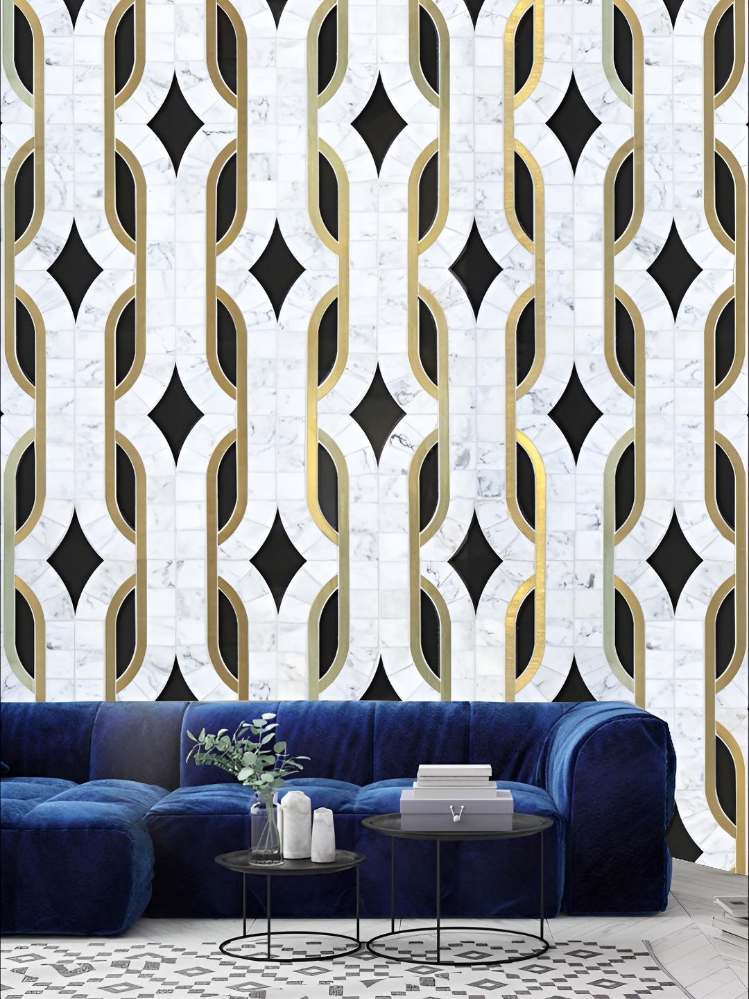 

Aura White & Black 3D Printed Self Adhesive Wall Sticker