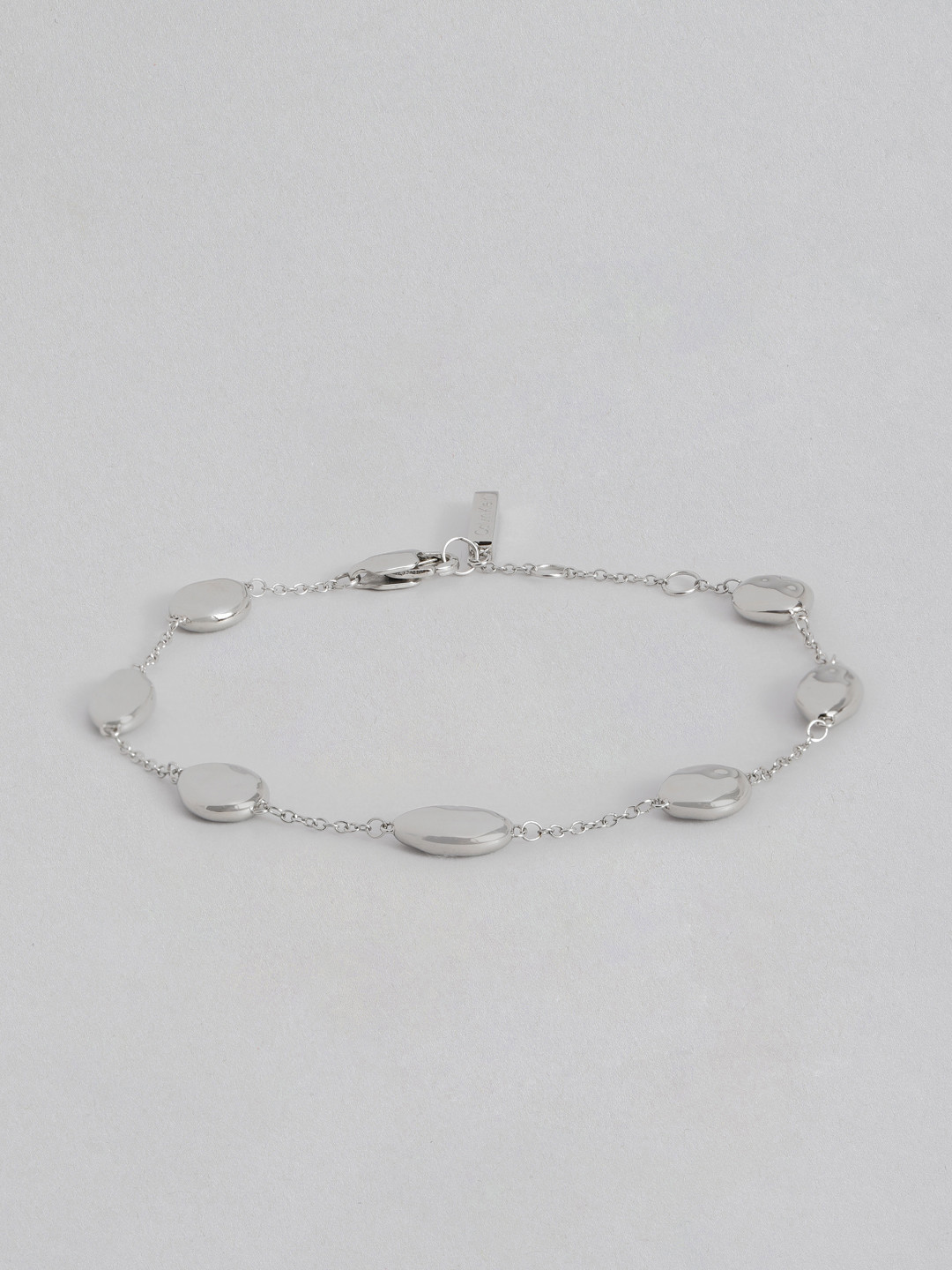

Calvin Klein Women Brass-Plated Charm Bracelet, Silver
