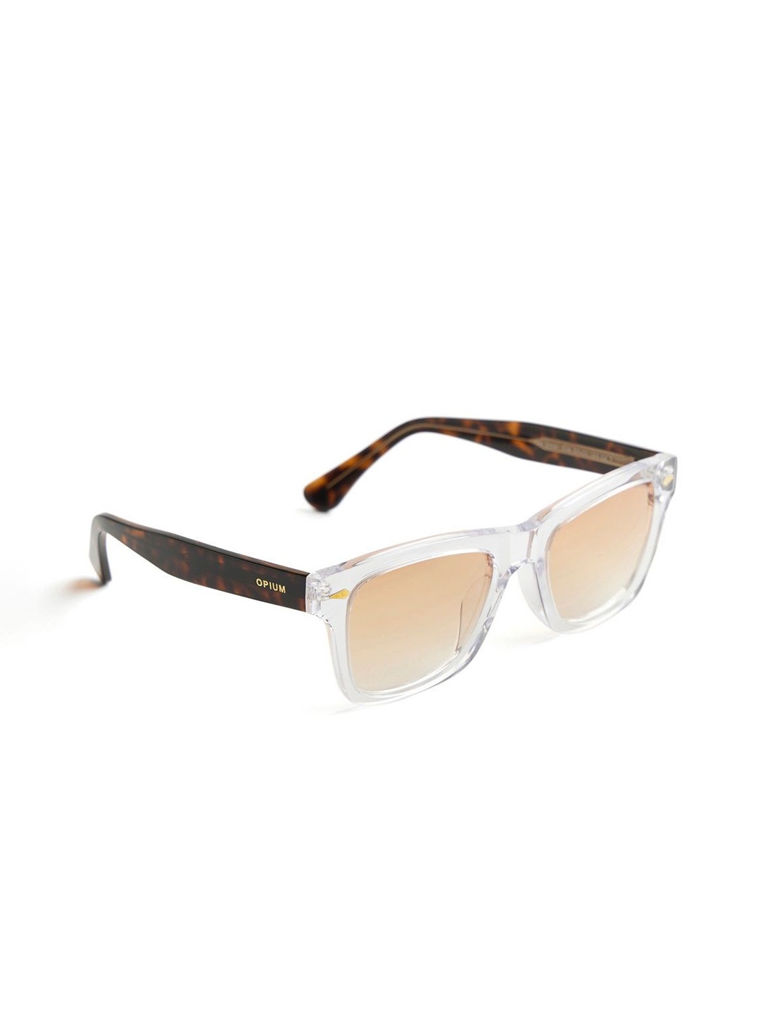 

OPIUM Unisex Wayfarer Sunglasses with UV Protected Lens, Brown