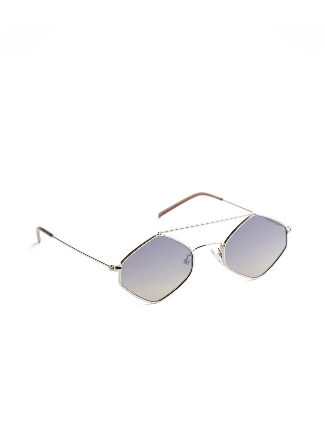 

OPIUM Unisex Oval Sunglasses with UV Protected Lens, Grey