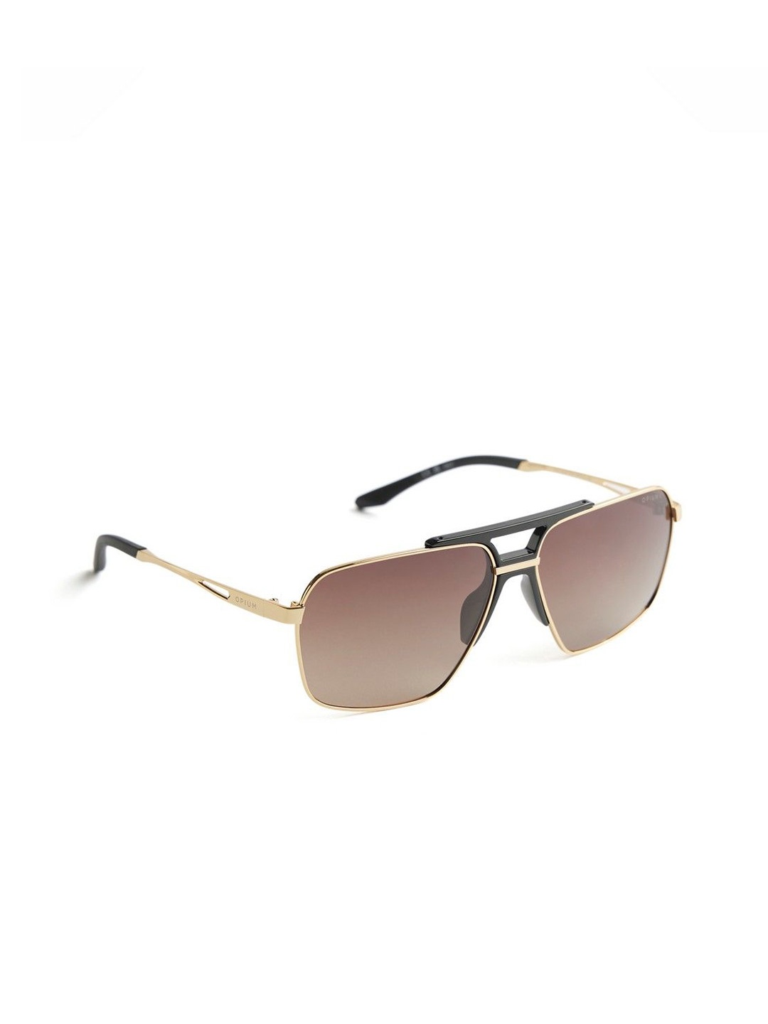 

OPIUM Men Aviator Sunglasses with Polarised and UV Protected Lens, Brown