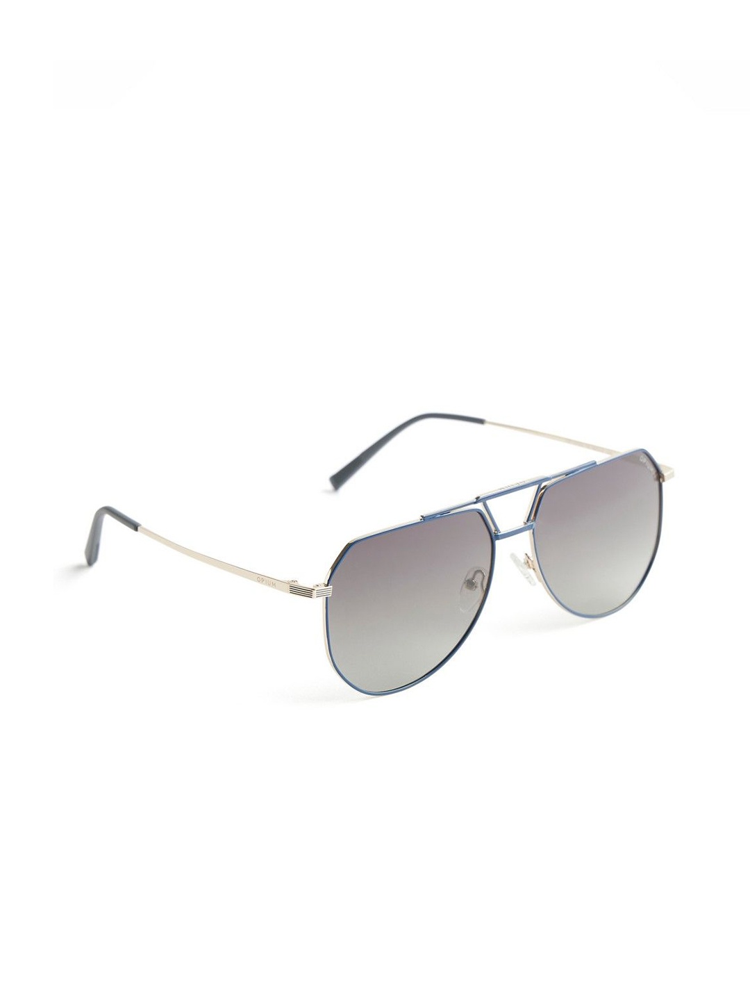 

OPIUM Men Aviator Sunglasses with Polarised and UV Protected Lens, Silver