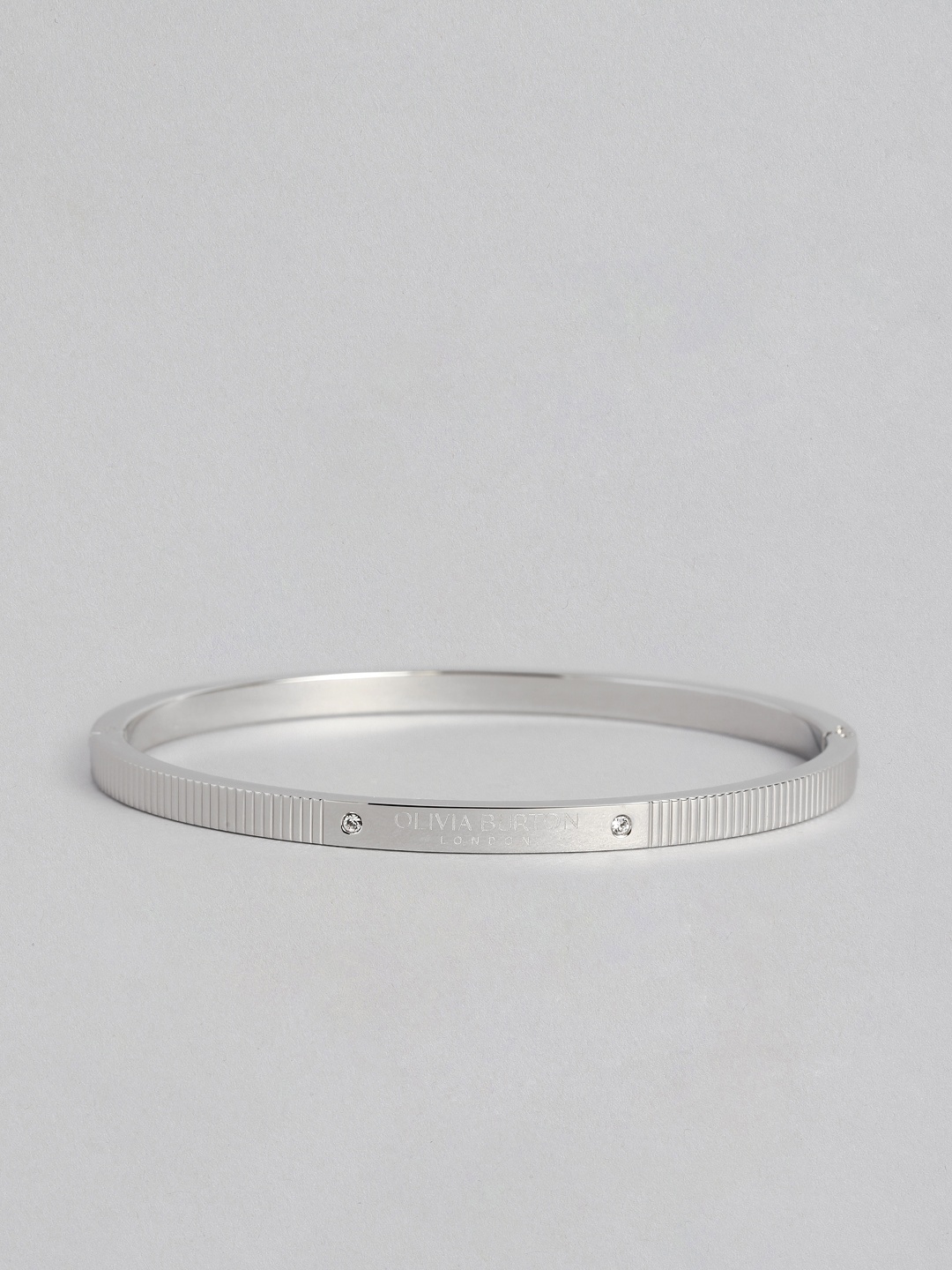 

Olivia Burton Classic Linear Family Women's Stainless Steel & Crystal Bangle - 24100013, Silver
