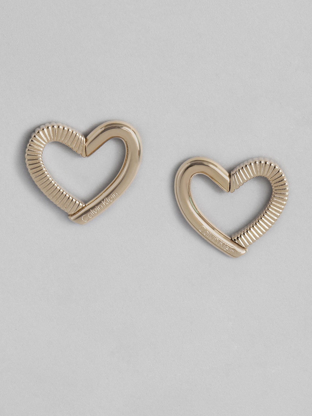 

Calvin Klein Minimalistic Heart Shaped Stud Earrings, Gold