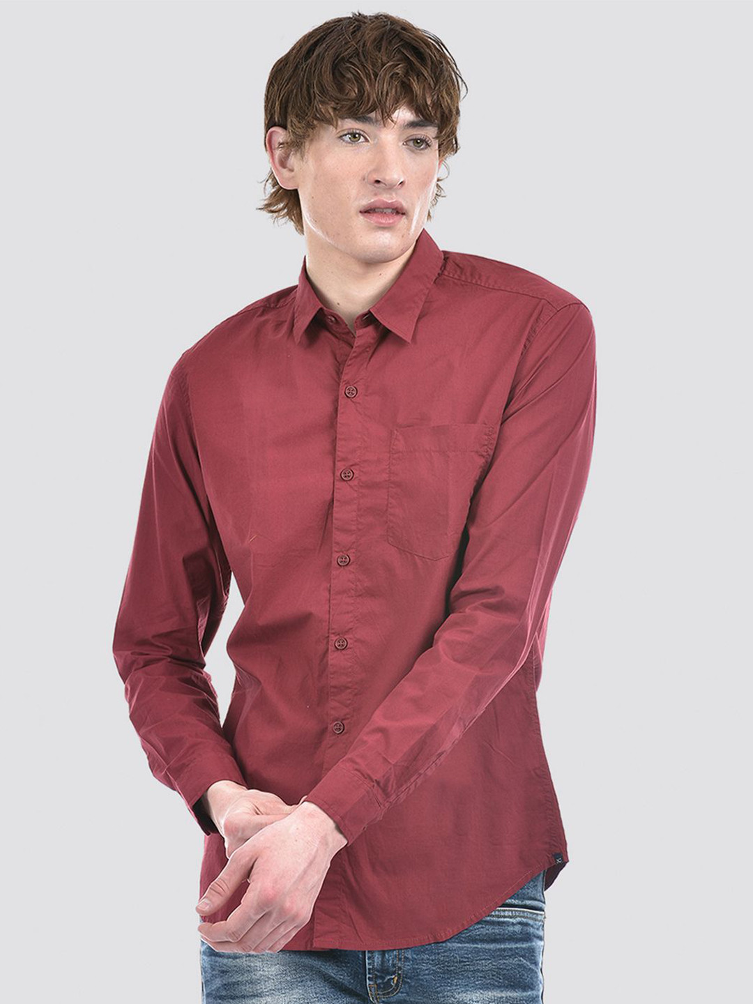 

Numero Uno Men Solid Slim Fit Casual Shirt, Maroon