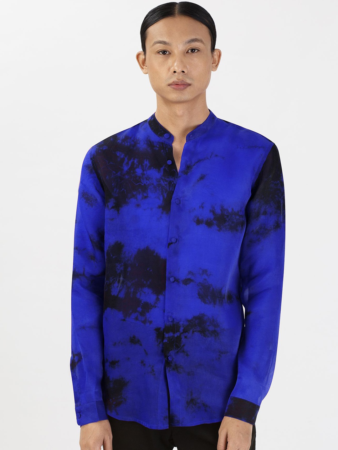 

28 MOONS Men Relaxed Fit Printed Casual Shirt, Blue