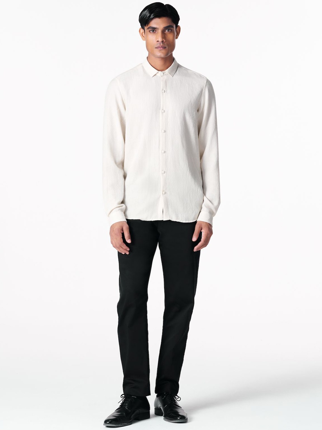 

28 MOONS Men Relaxed Opaque Casual Shirt, White