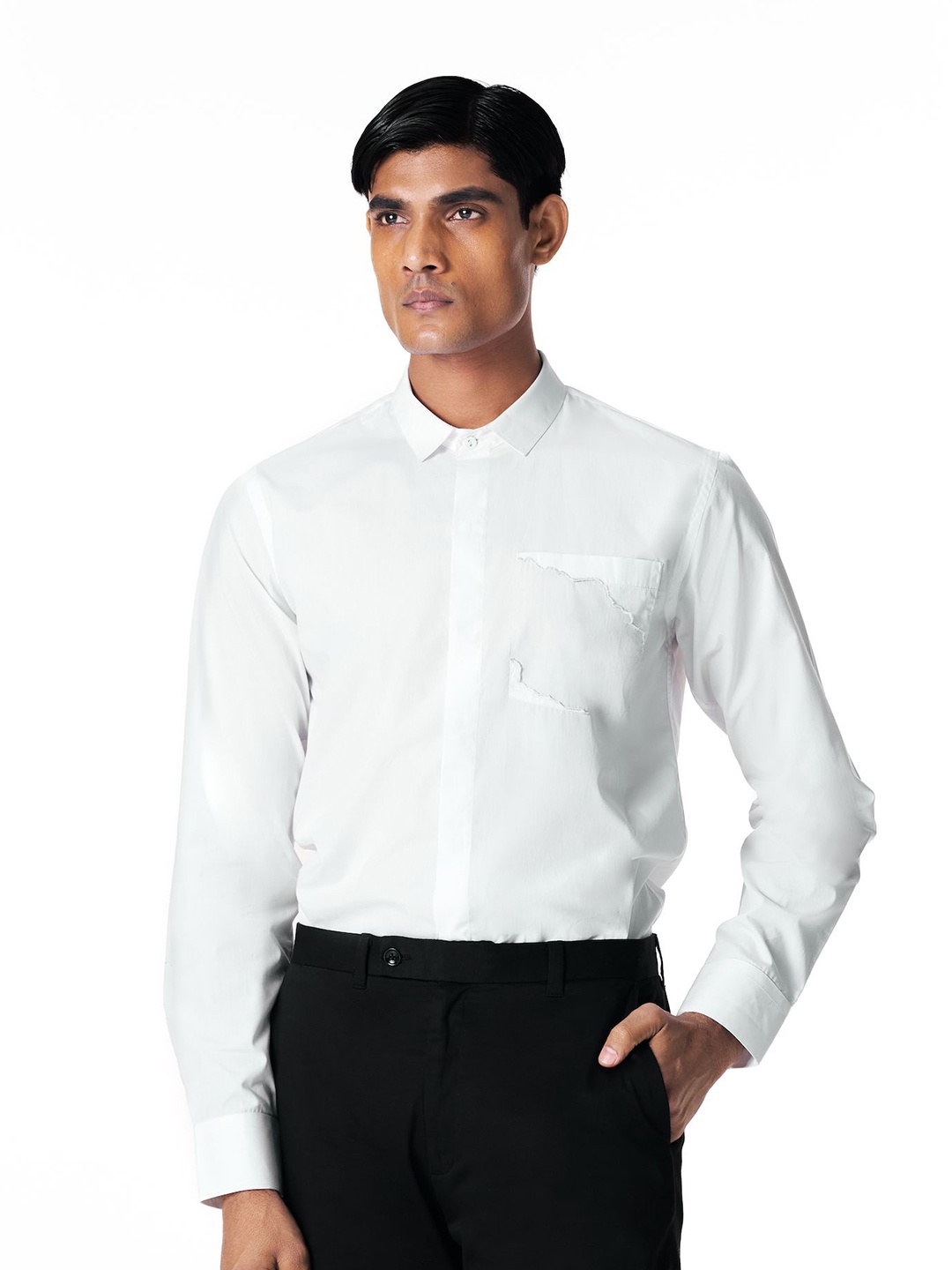 

28 MOONS Men Relaxed Opaque Casual Shirt, White