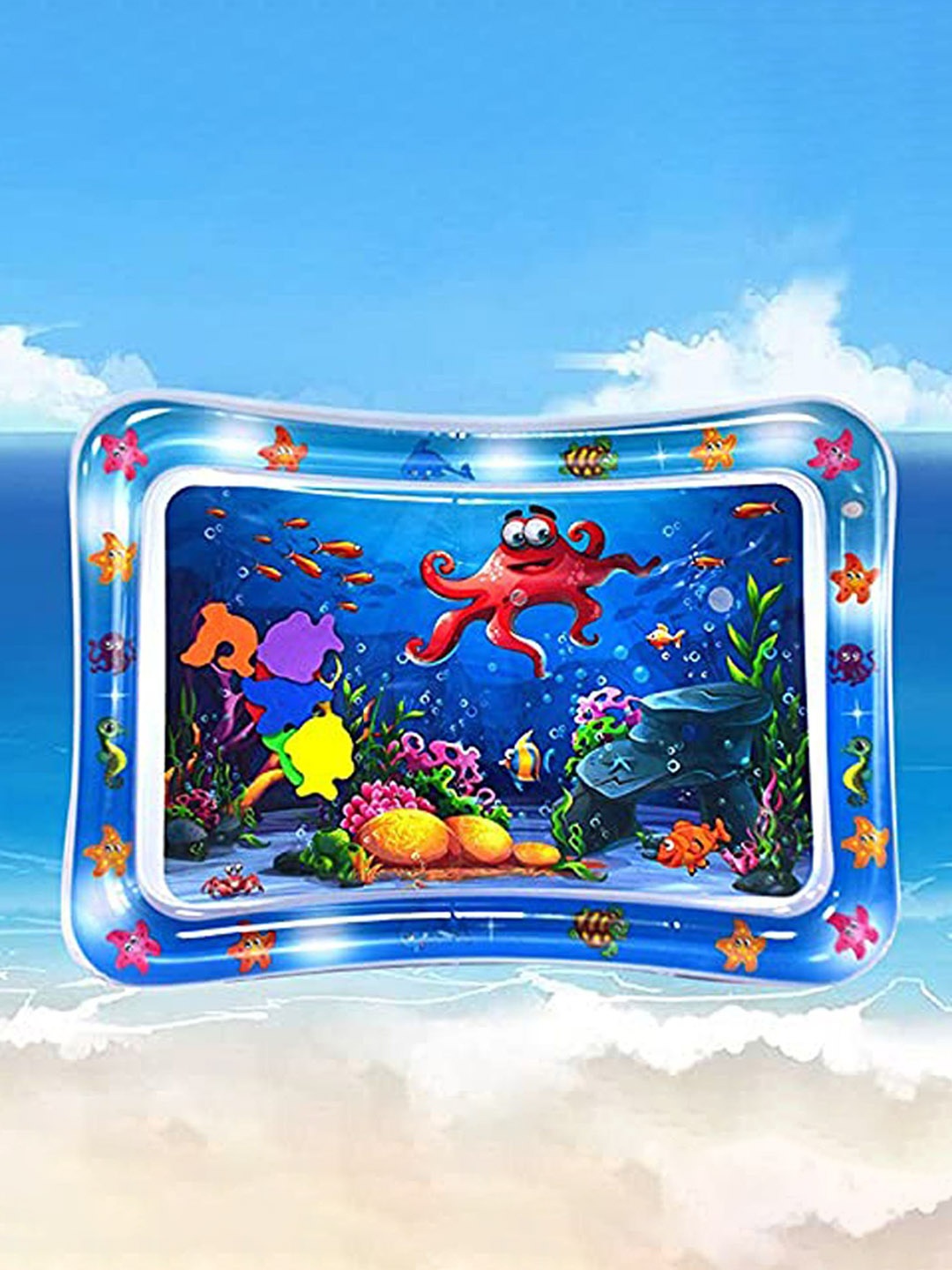 

PLANET of Toys Infants Dolphin Printed Water Filling Playmat, Blue