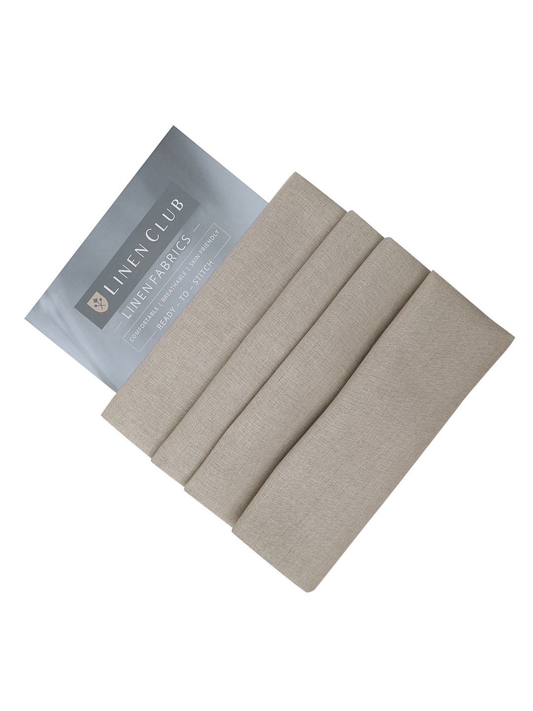 

Linen Club Men Solid Shirt Clothing Fabric, Beige