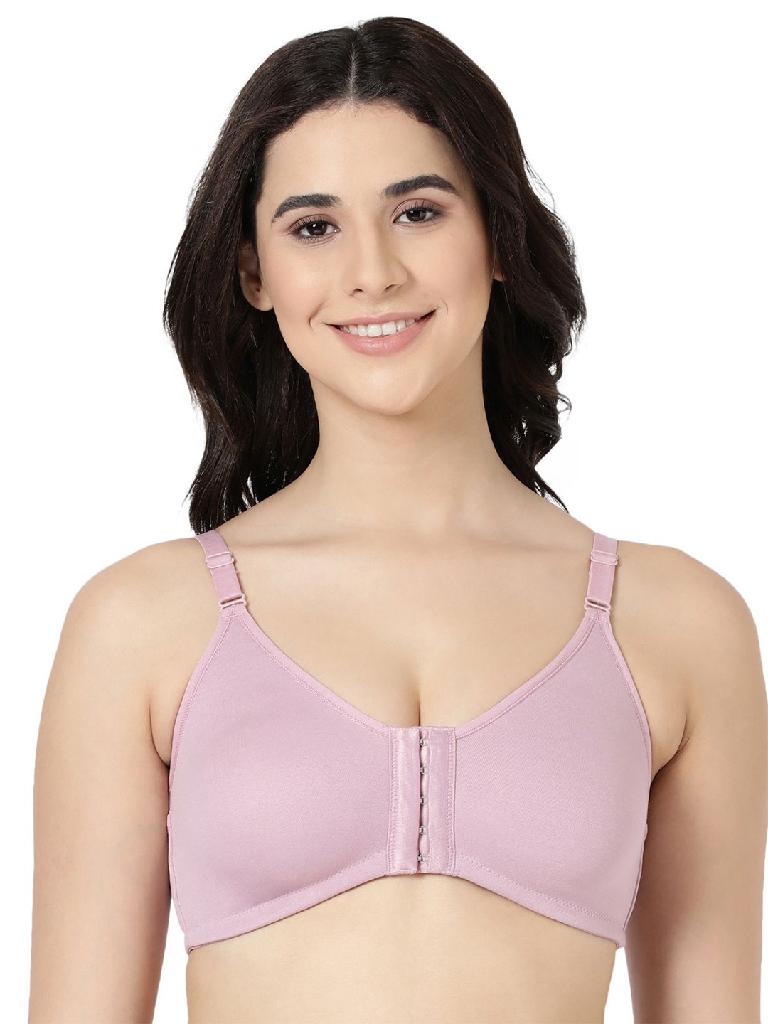 

BLOSSOM Women's High Support Seamless Full Coverage Front Open Everyday Bra, Lavender