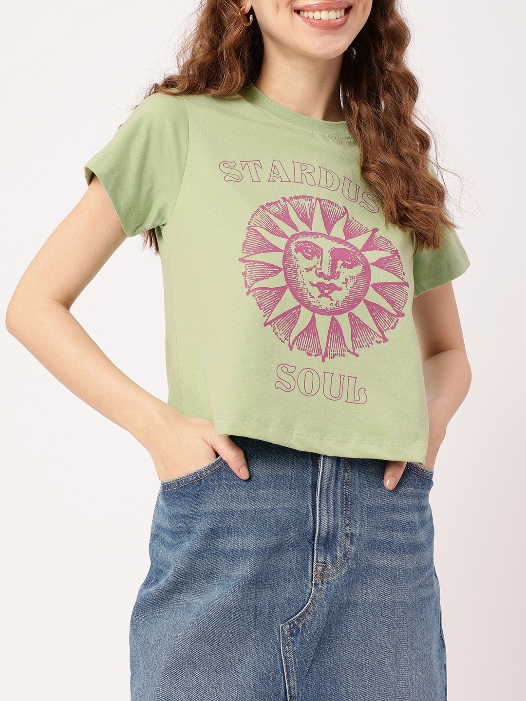 

DressBerry Endless Vacanza Vibe Printed T-shirt, Green