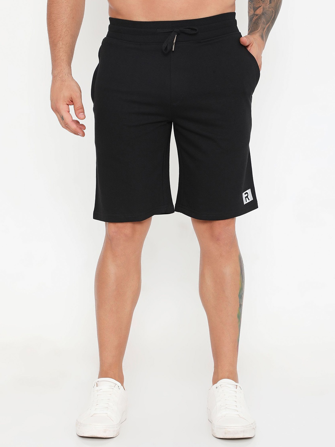 

Rivolta Men Active Cotton Shorts, Black