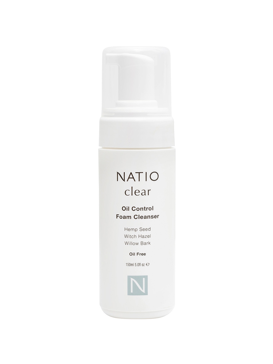 

Natio Clear Oil Control Foam Cleanser with Hemp Seed & Witch Hazel - 150 ml, White