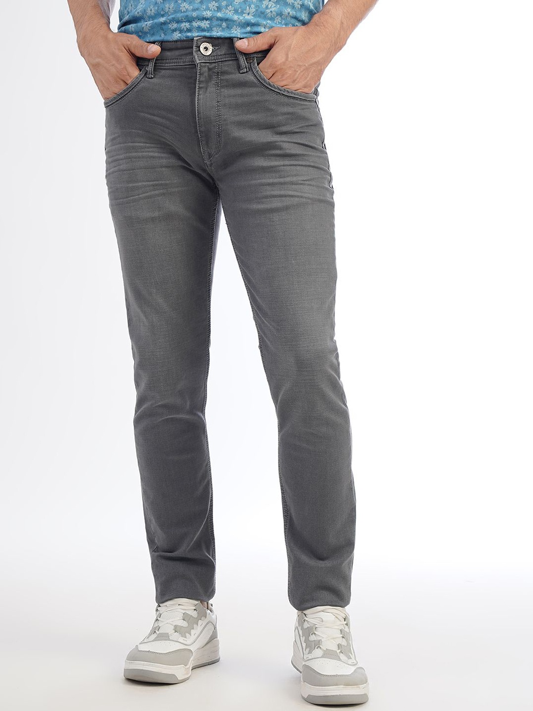 

JADE BLUE Men Slim Fit Stretchable Jeans, Grey