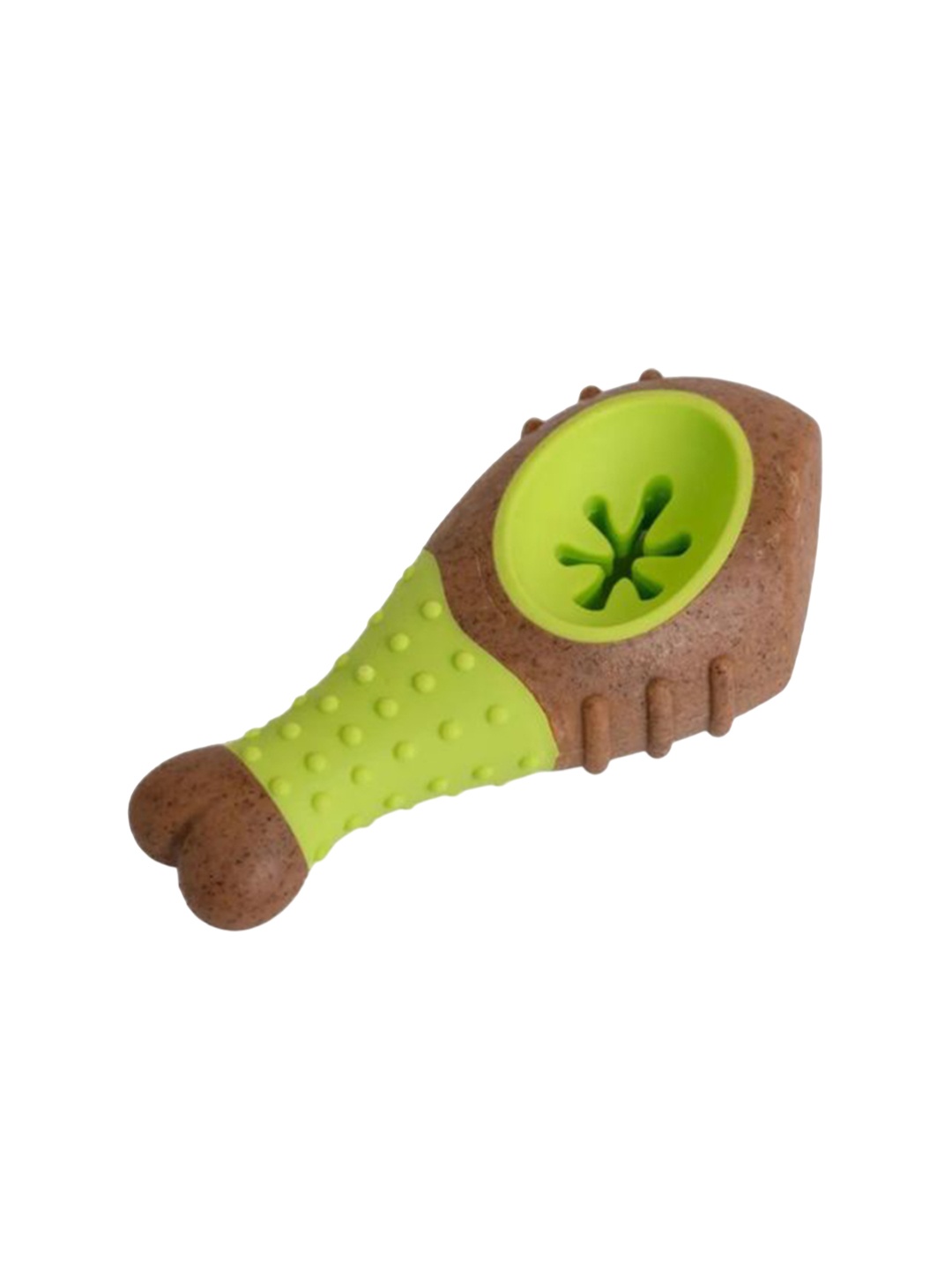

Emily pets Green & Brown Printed Pet Toy