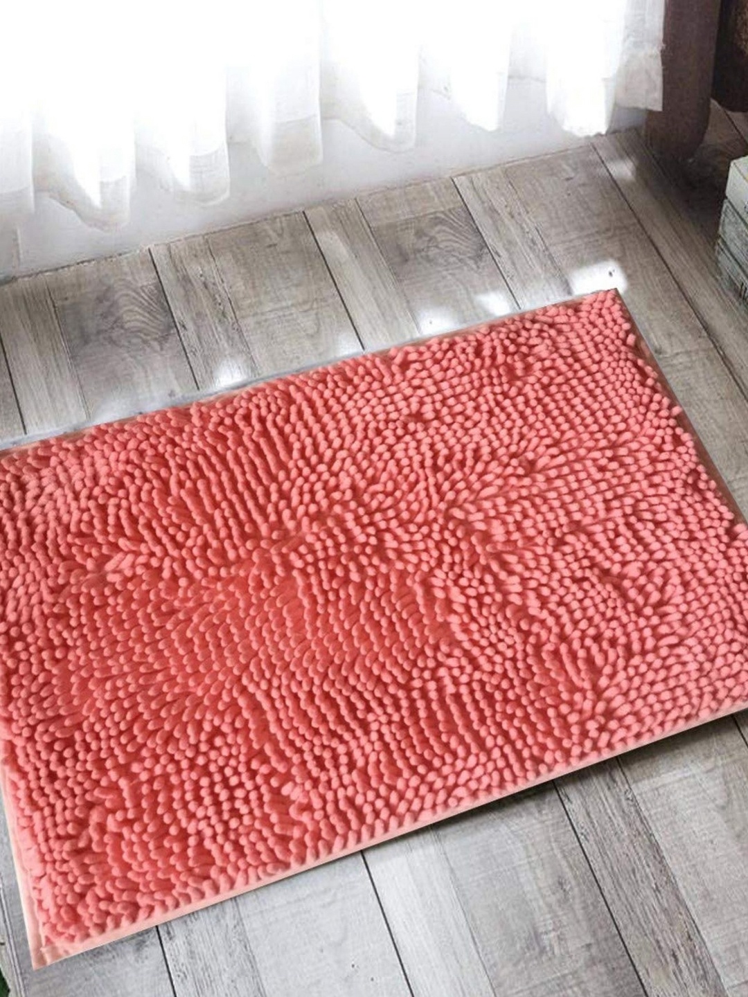 

Lushomes Pink Anti Skid Bath Rug