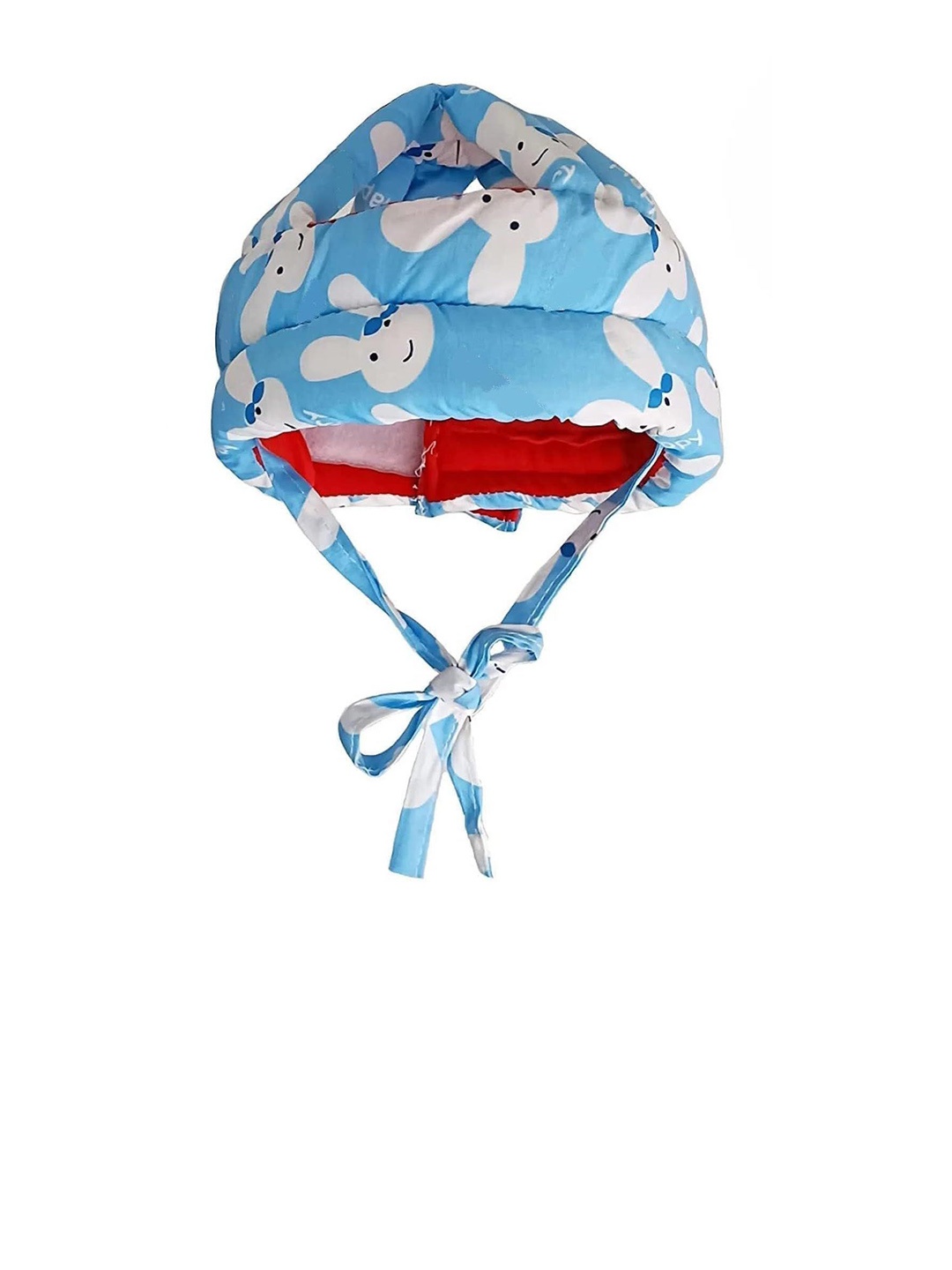 

NeonateCare Kids Bunny Printed Cushioned Adjustable Safety Helmet, Turquoise blue