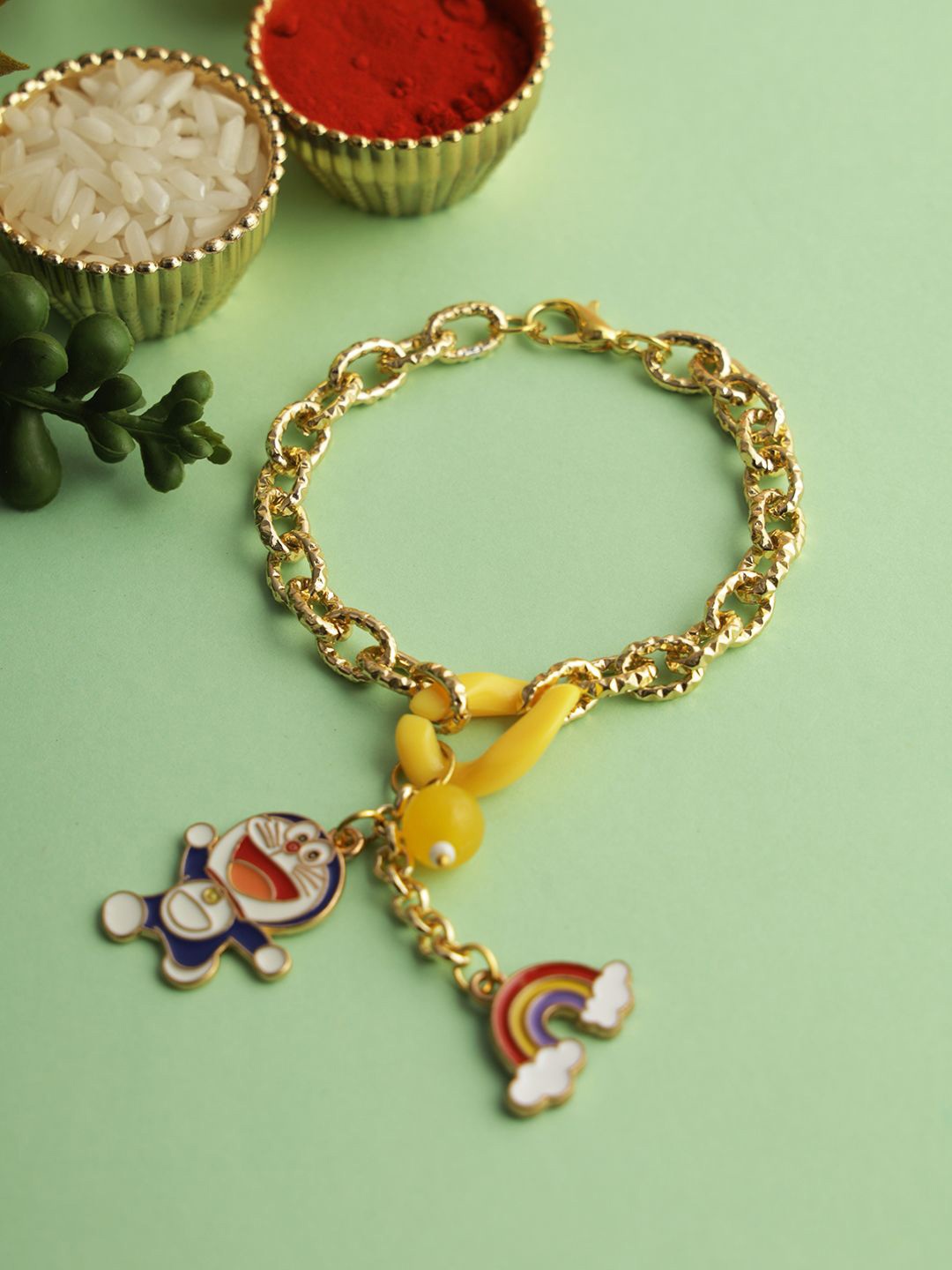 

Aapno Rajasthan Girls Wraparound Rakhi, Gold