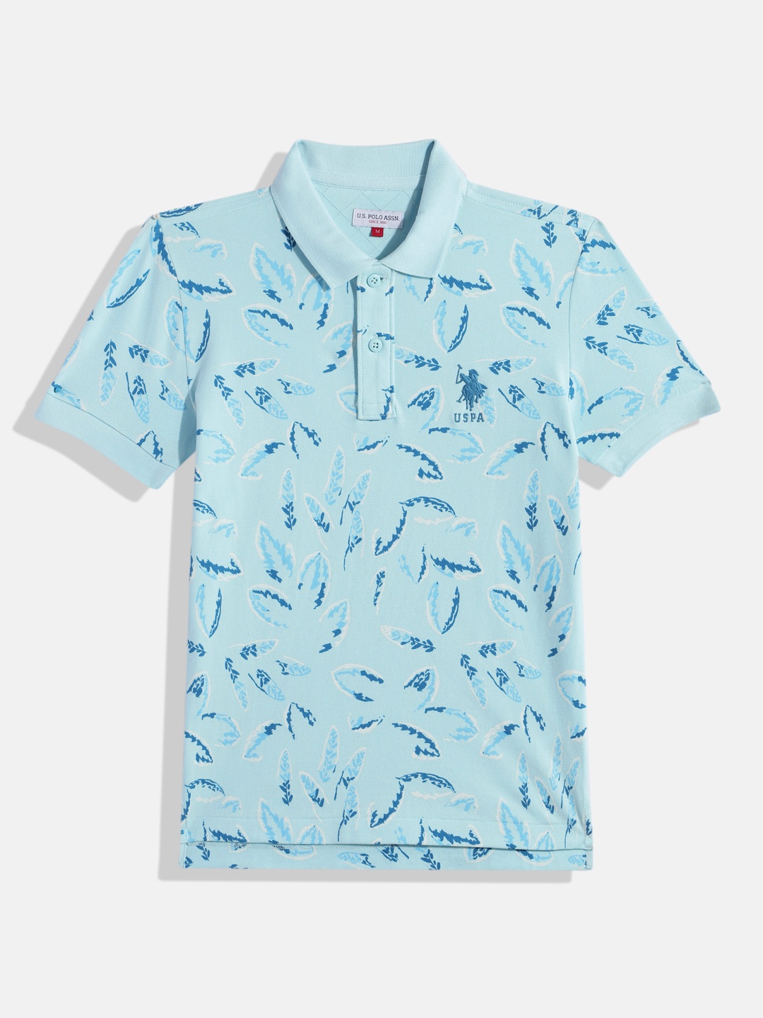 

U.S. Polo Assn. Kids Boys Printed Polo Collar T-shirt, Blue